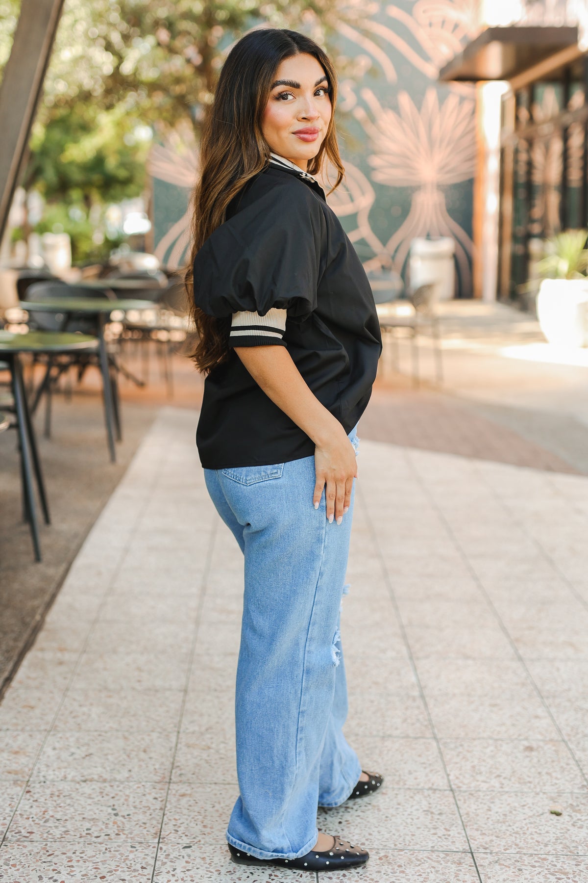 Maren Quarter Zip Top-Shirt/Tops-Southern House