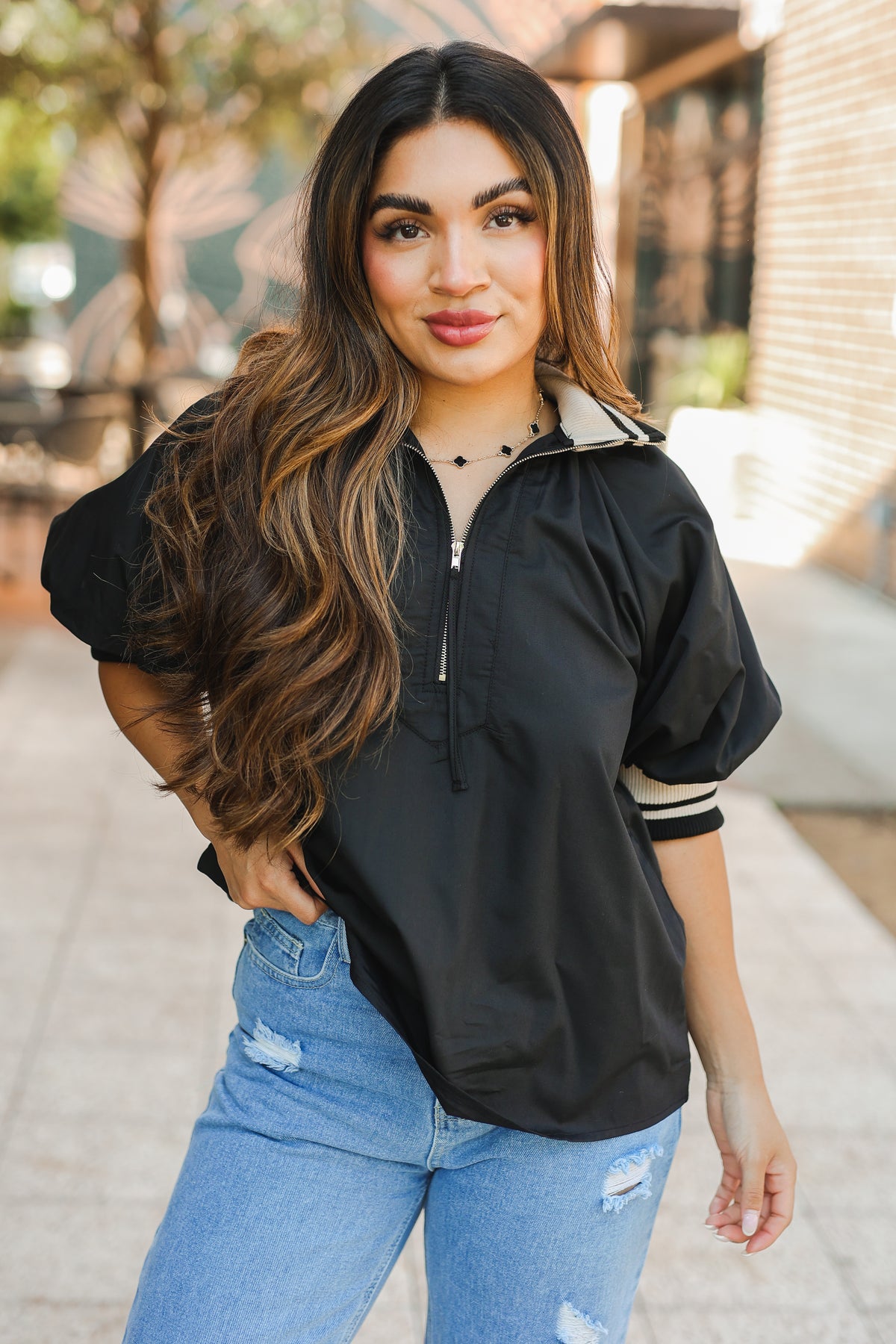 Maren Quarter Zip Top-Shirt/Tops-Small-Southern House