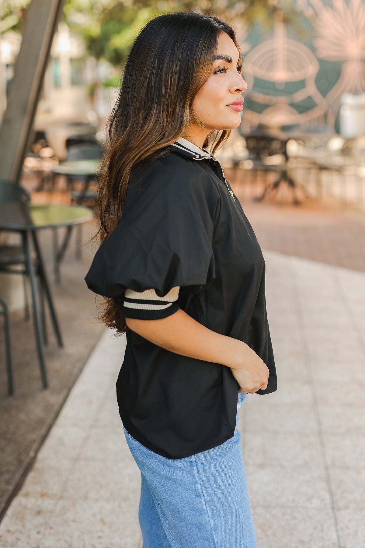 Maren Quarter Zip Top-Shirt/Tops-Southern House