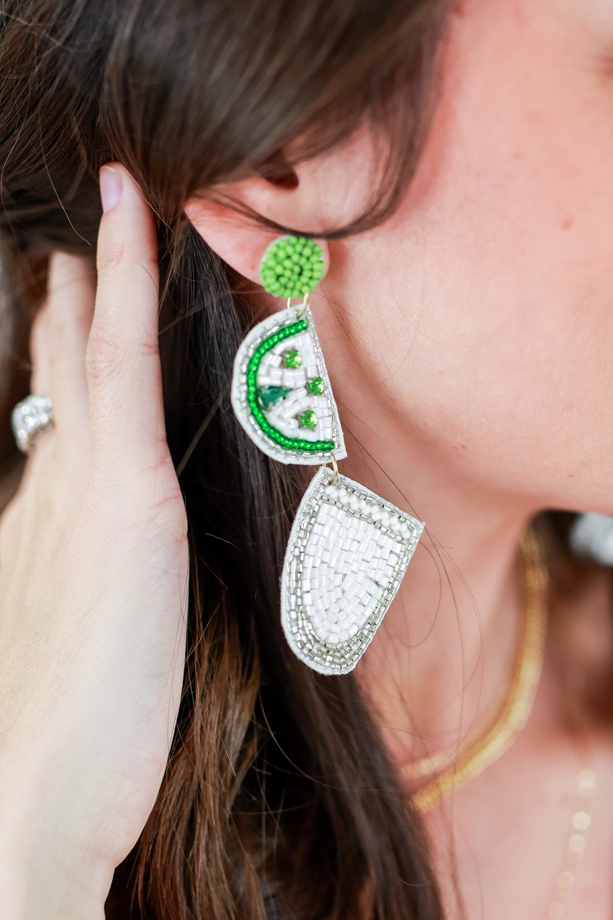 Salt & Lime Earrings In Green-Earrings-Joia-Southern House