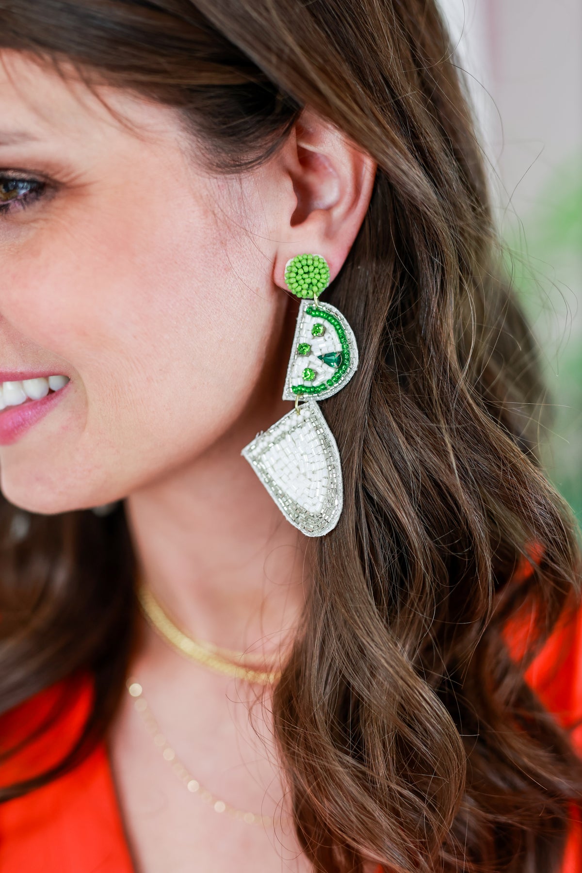 Salt & Lime Earrings In Green-Earrings-Joia-Southern House