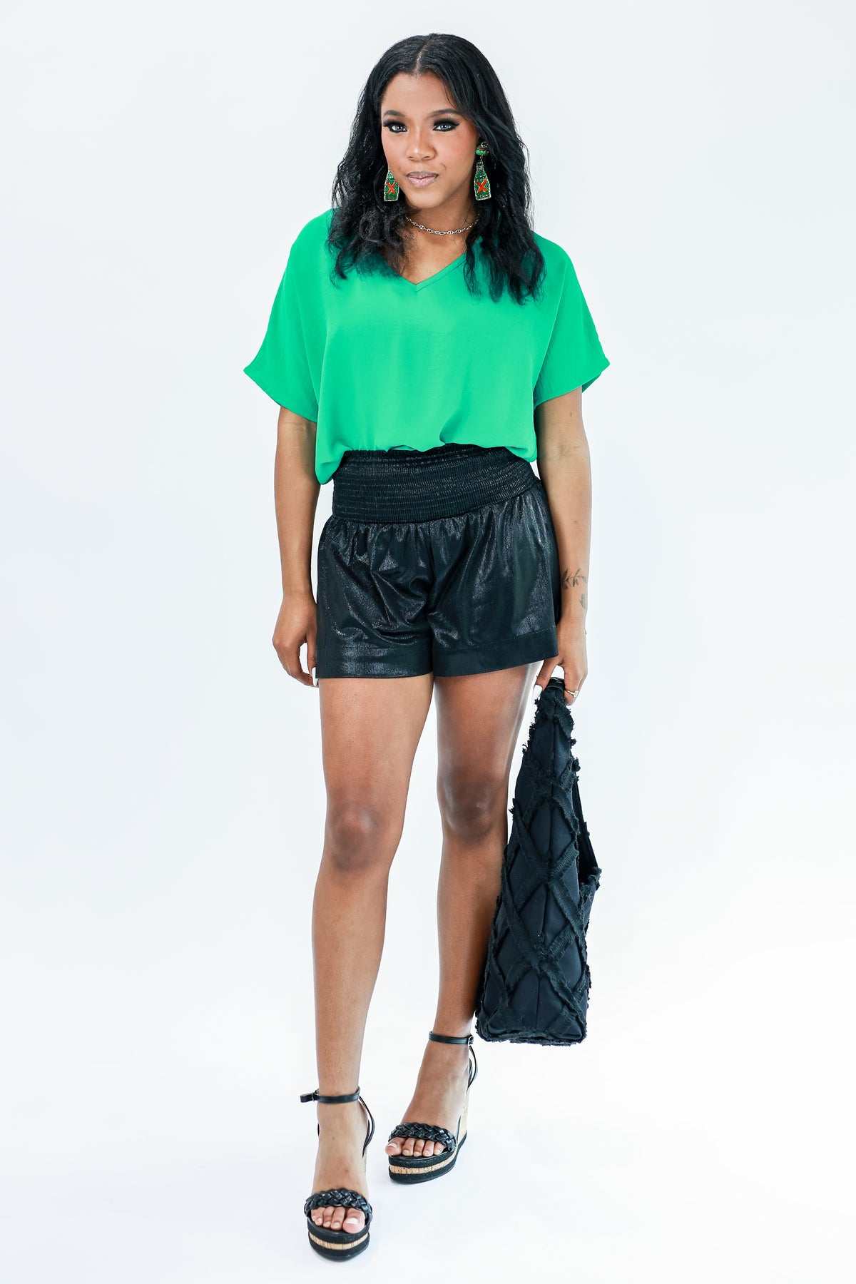 Living With Style Shift Top In Kelly-Shirt/Tops-Entro-Southern House