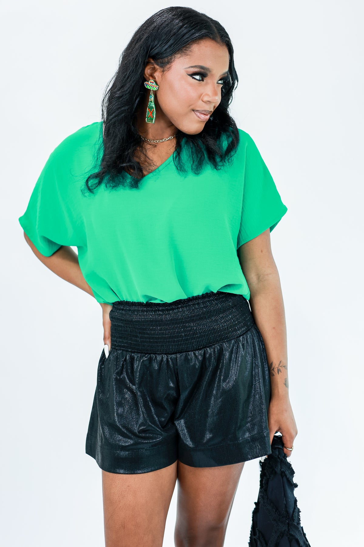 Living With Style Shift Top In Kelly-Shirt/Tops-Entro-Southern House