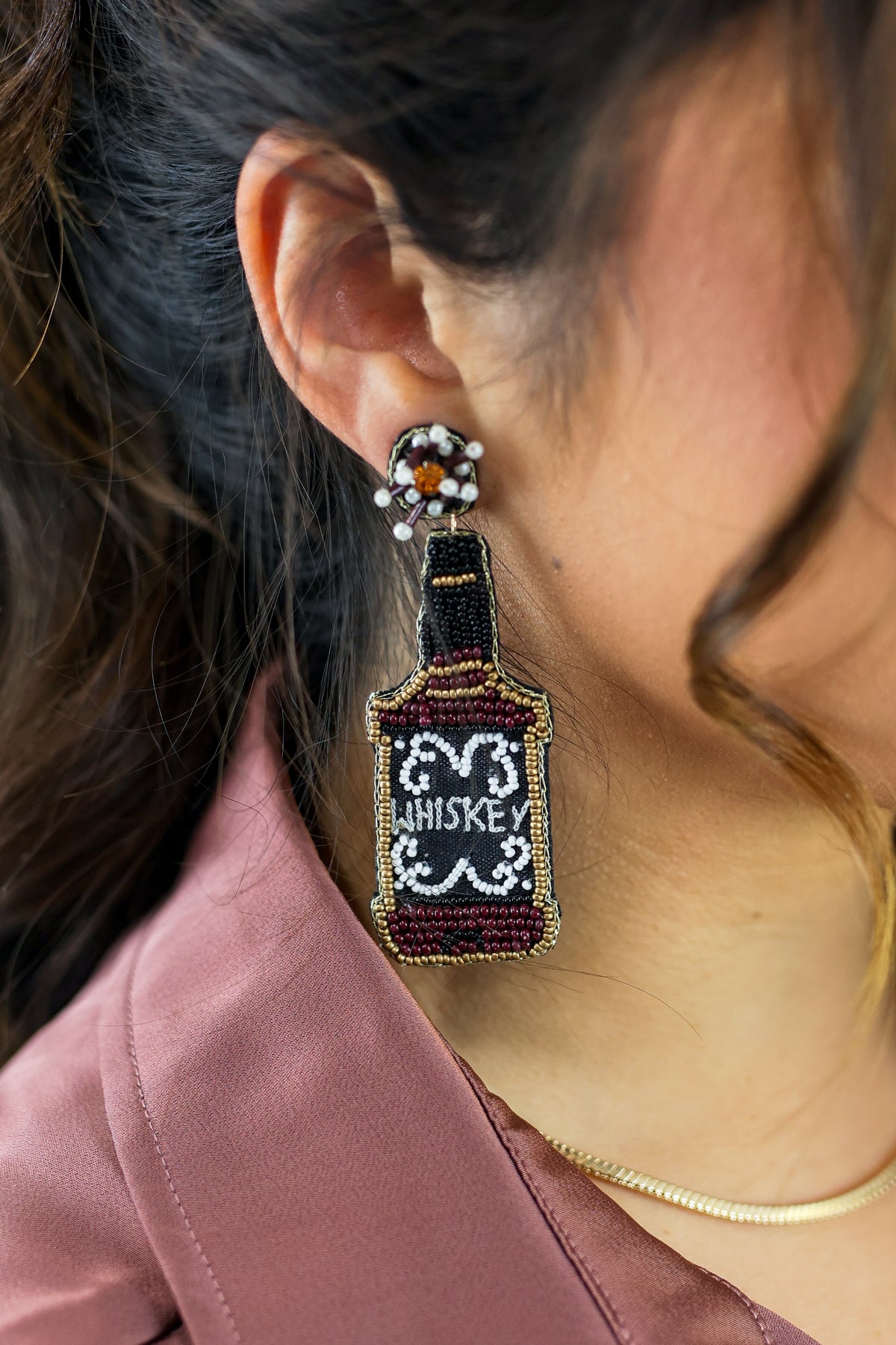 Last Drop Of Whiskey Earrings-Earrings-Southern House-Southern House