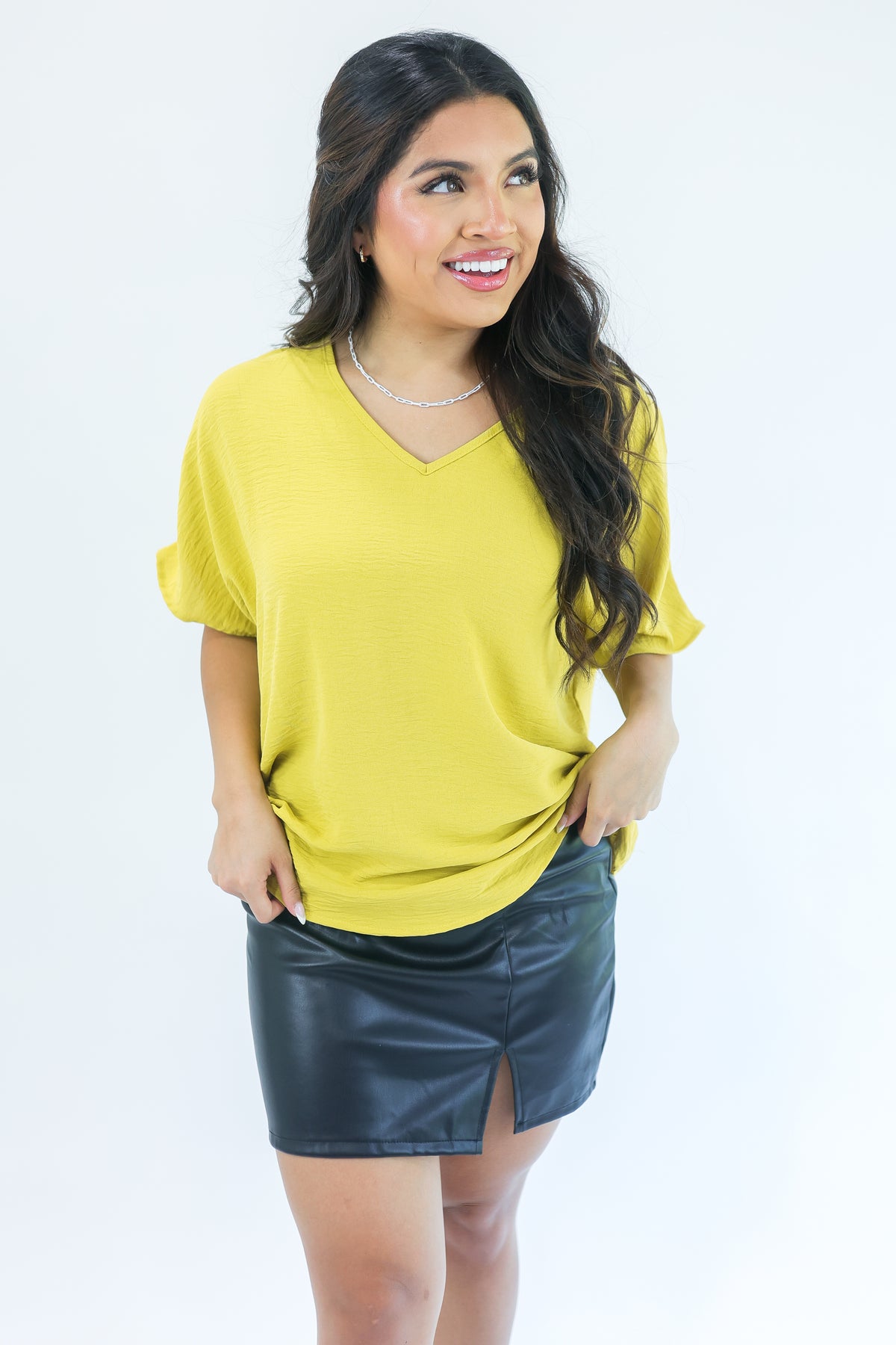 Living With Style Shift Top In Golden Honey-Shirts/Top-Entro-Southern House