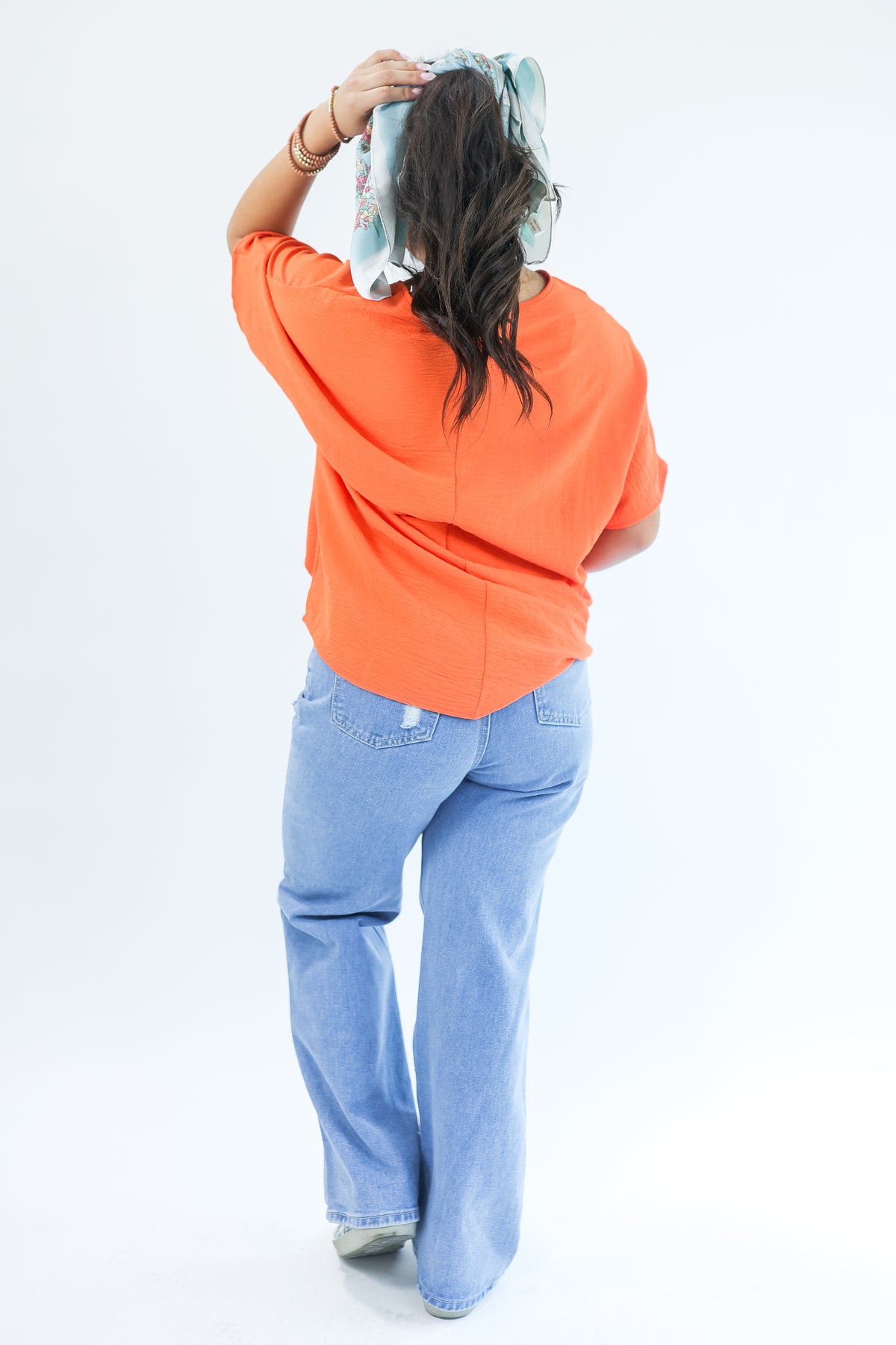 Living With Style Shift Top In Orange-shirts/tops-Entro-Southern House