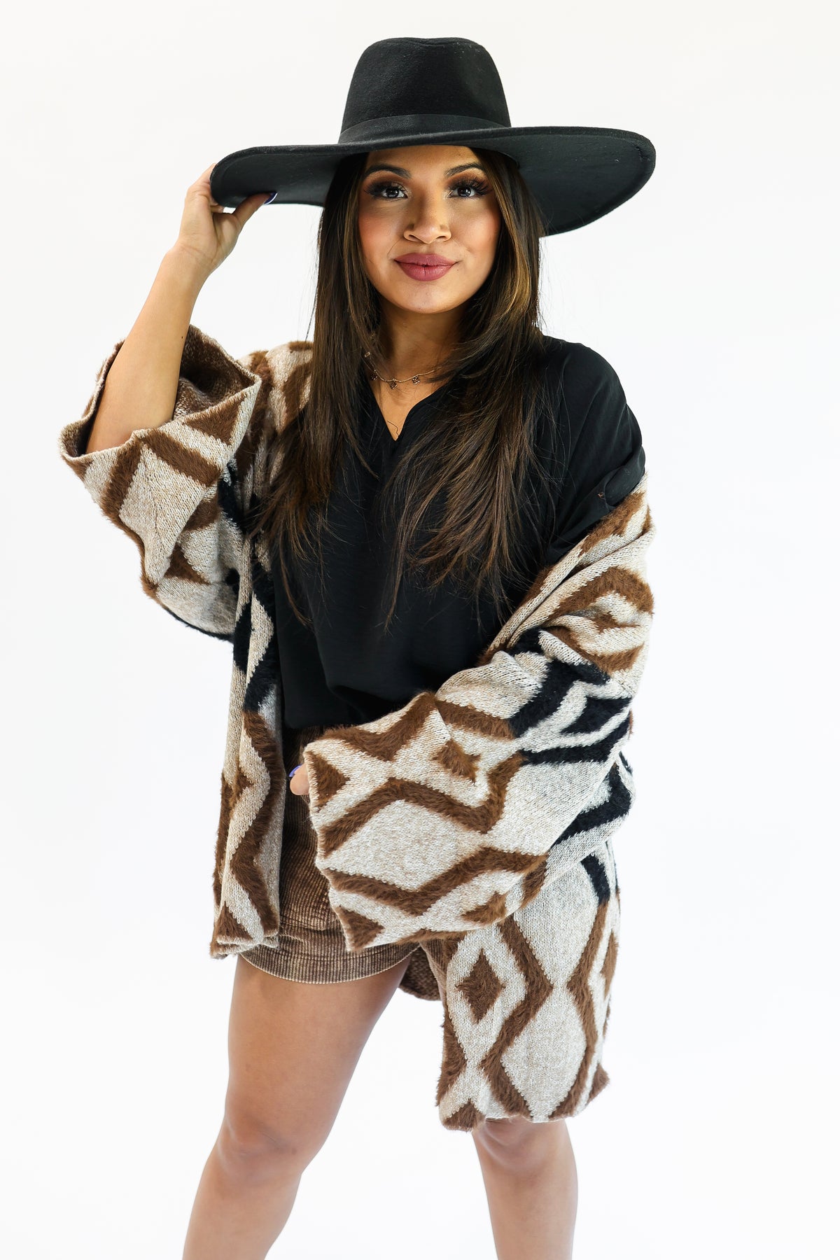 Living With Style Shift Top In Black-Shirt/Tops-Entro-Southern House