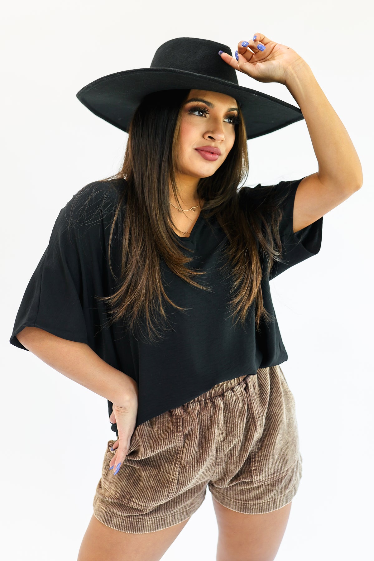 Living With Style Shift Top In Black-Shirt/Tops-Entro-Southern House
