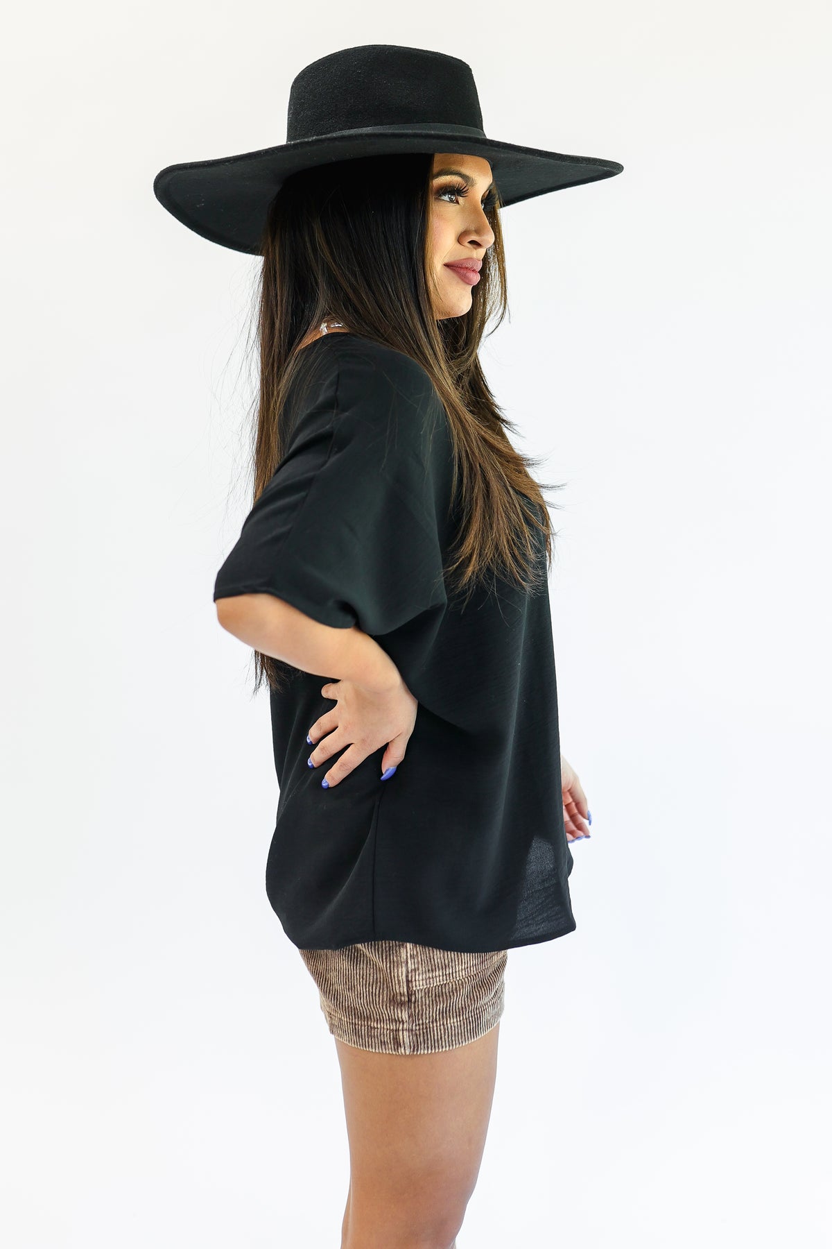 Living With Style Shift Top In Black-Shirt/Tops-Entro-Southern House