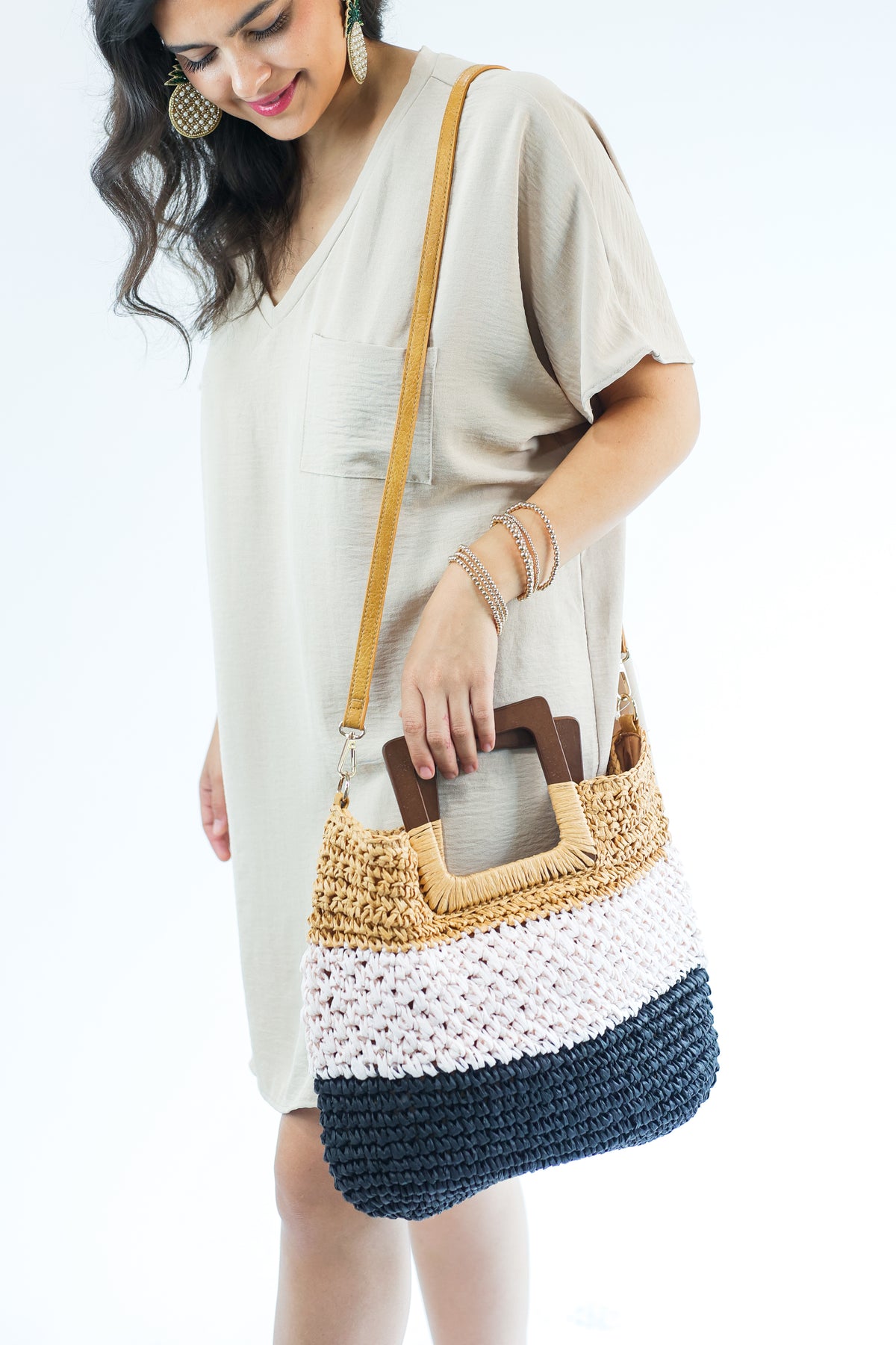 Beach Babe Crossbody In Tan-Bag Boutique-Southern House