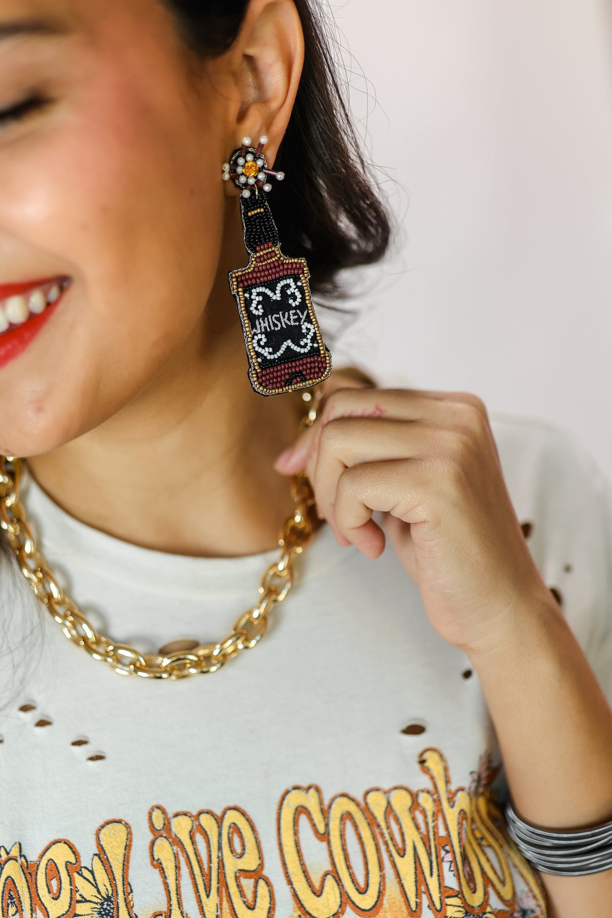 Last Drop Of Whiskey Earrings-Earrings-Southern House-Southern House