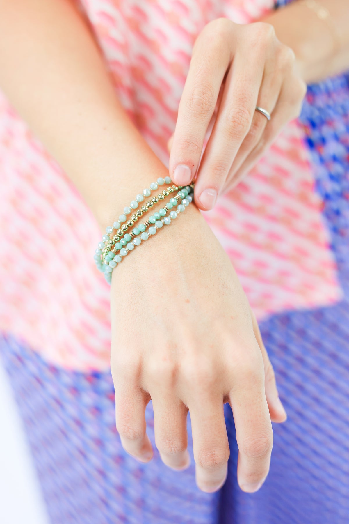 Summer Travel Bracelet Stack In Mint-Bracelet-Kenze Panne-Southern House