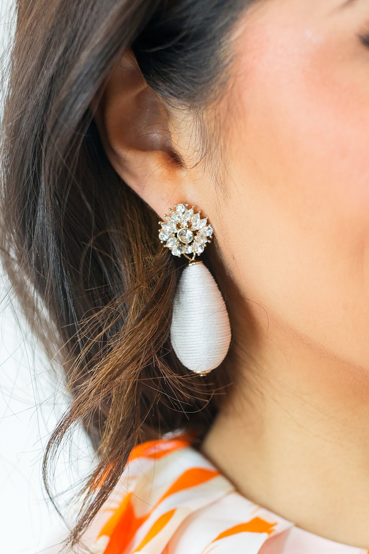 Lovestruck Teardrop Earrings In White-Earrings-Golden Stella-Southern House