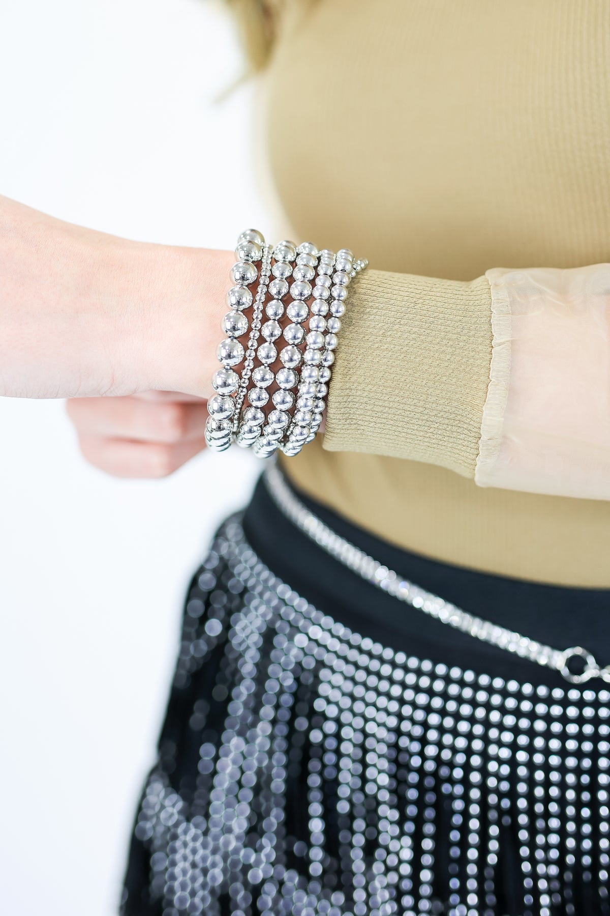Everyday Layers Bracelet Stack In Silver-Bracelet-Southern House-Southern House