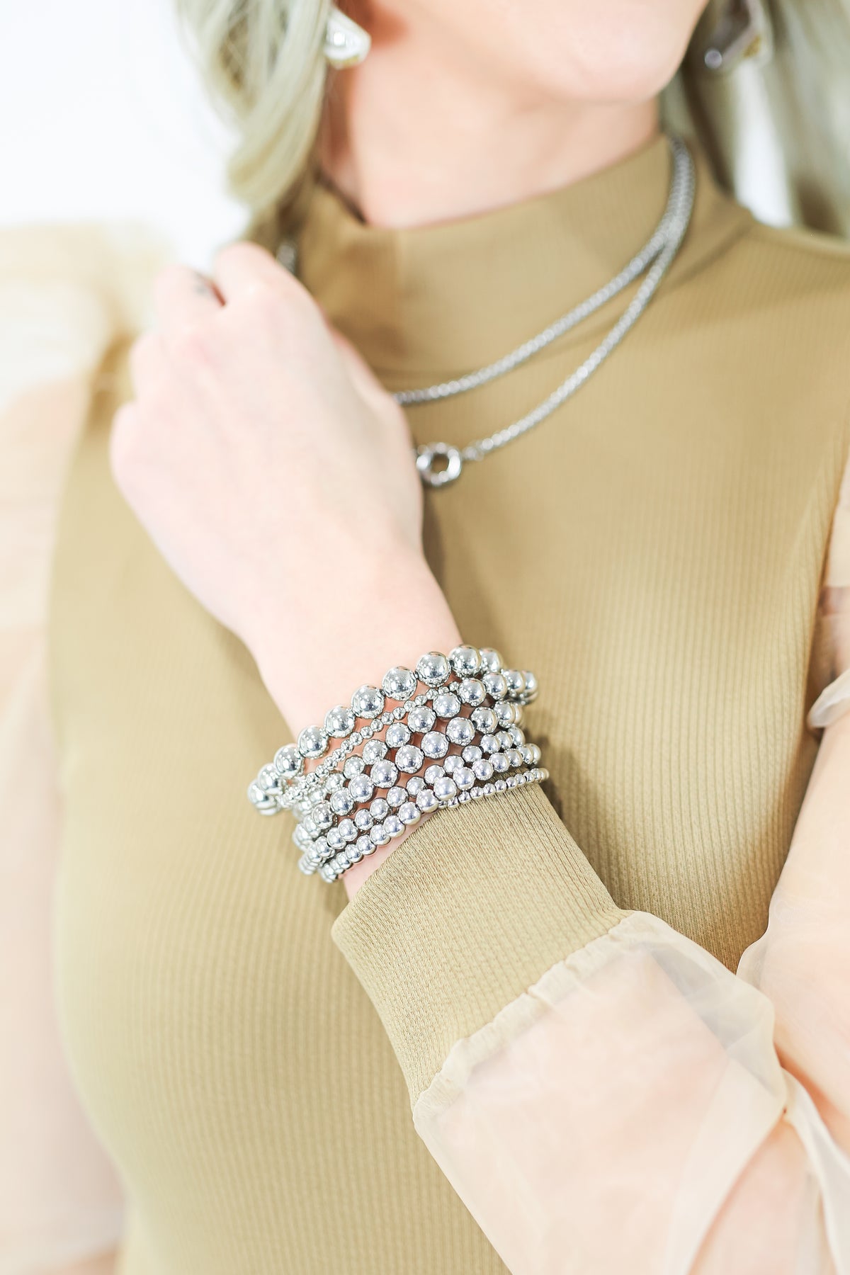 Everyday Layers Bracelet Stack In Silver-Bracelet-Southern House-Southern House