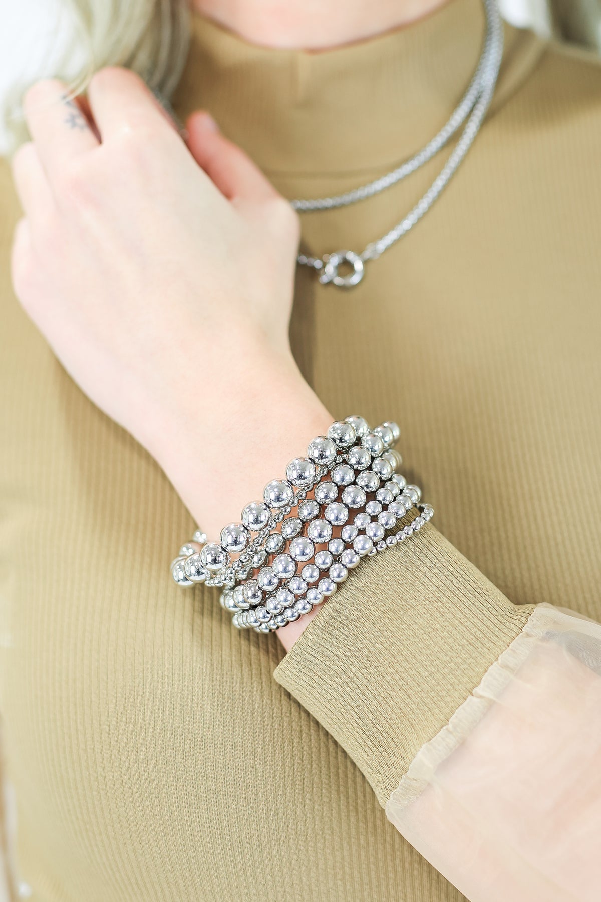 Everyday Layers Bracelet Stack In Silver-Bracelet-Southern House-Southern House