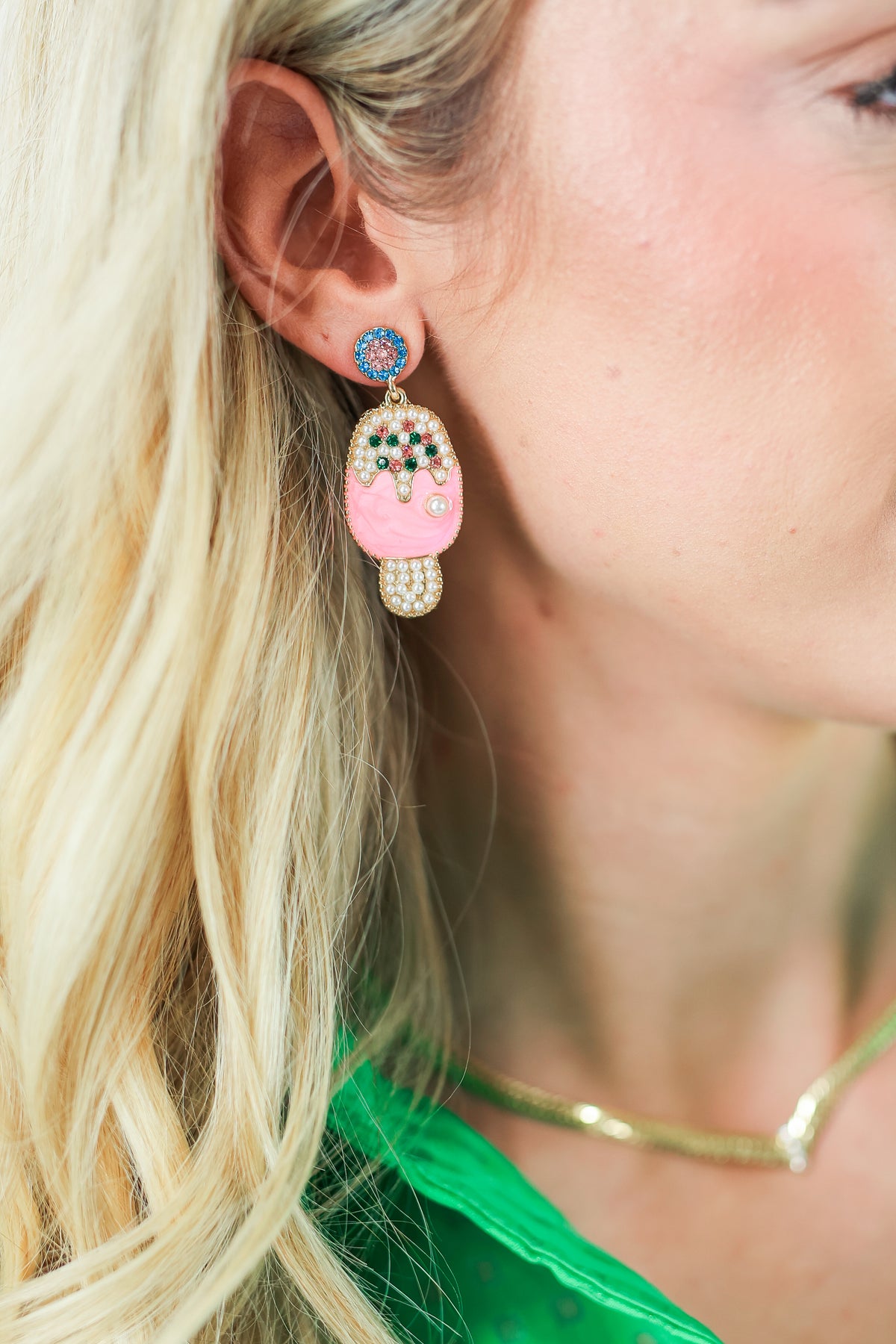Pretty Popsicle Earrings In Pink-Earrings-Joia-Southern House