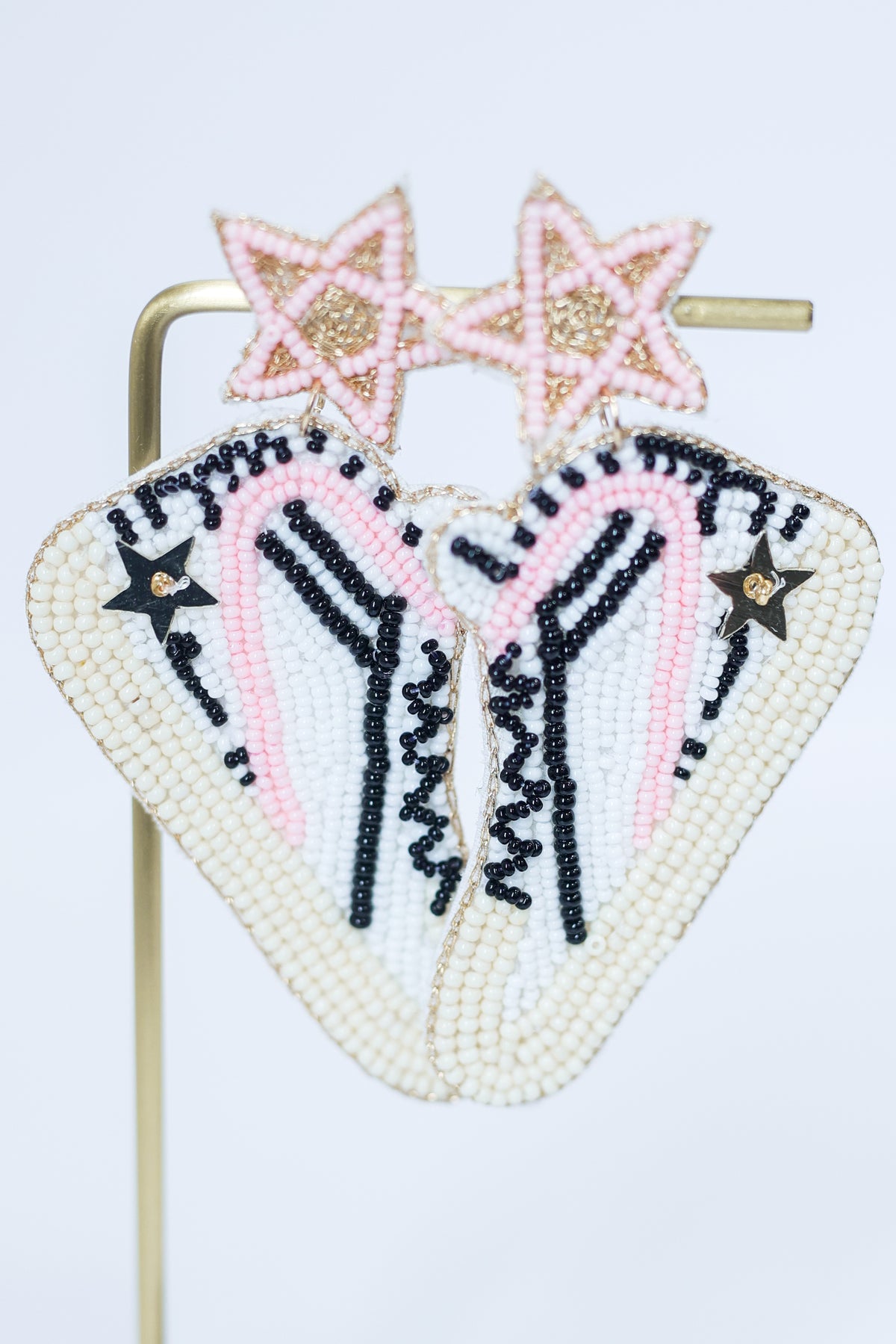 Sporty Spice Star Sneaker Earrings In Pink-Earrings-Merveille-Southern House