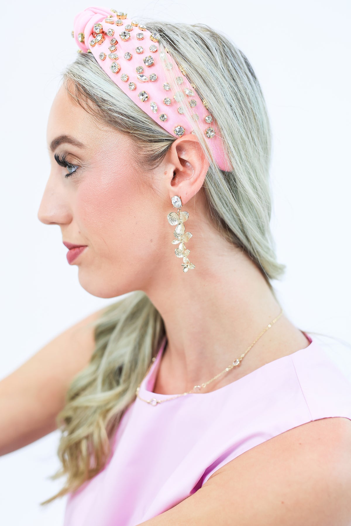 Golden Floral Drop Earrings-Earrings-Golden Stella-Southern House