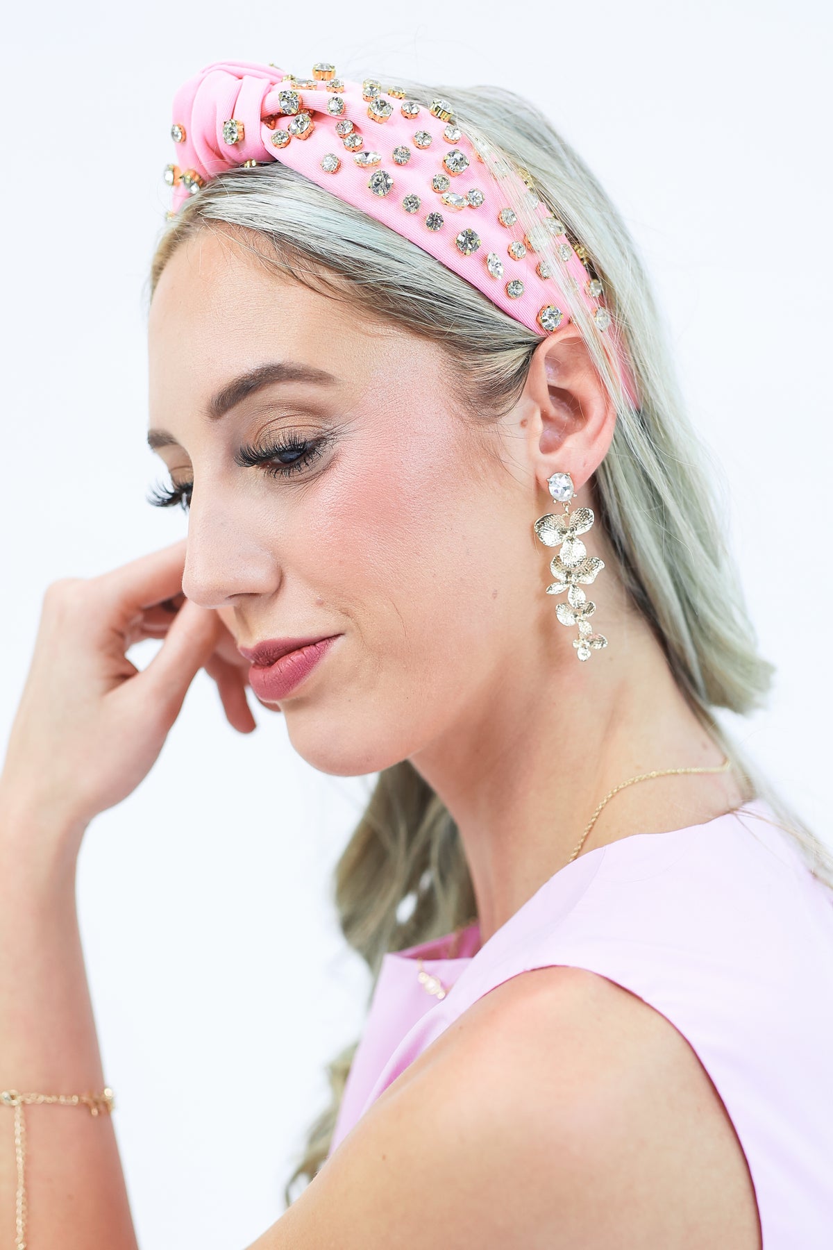 Golden Floral Drop Earrings-Earrings-Golden Stella-Southern House