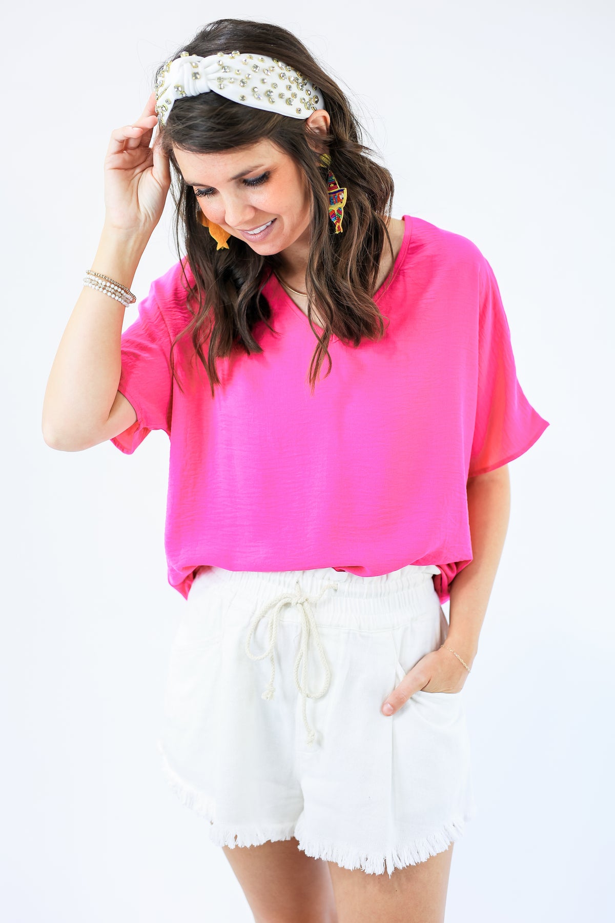 Summer Travel Bracelet Stack In White-Bracelet-Kenze Panne-Southern House