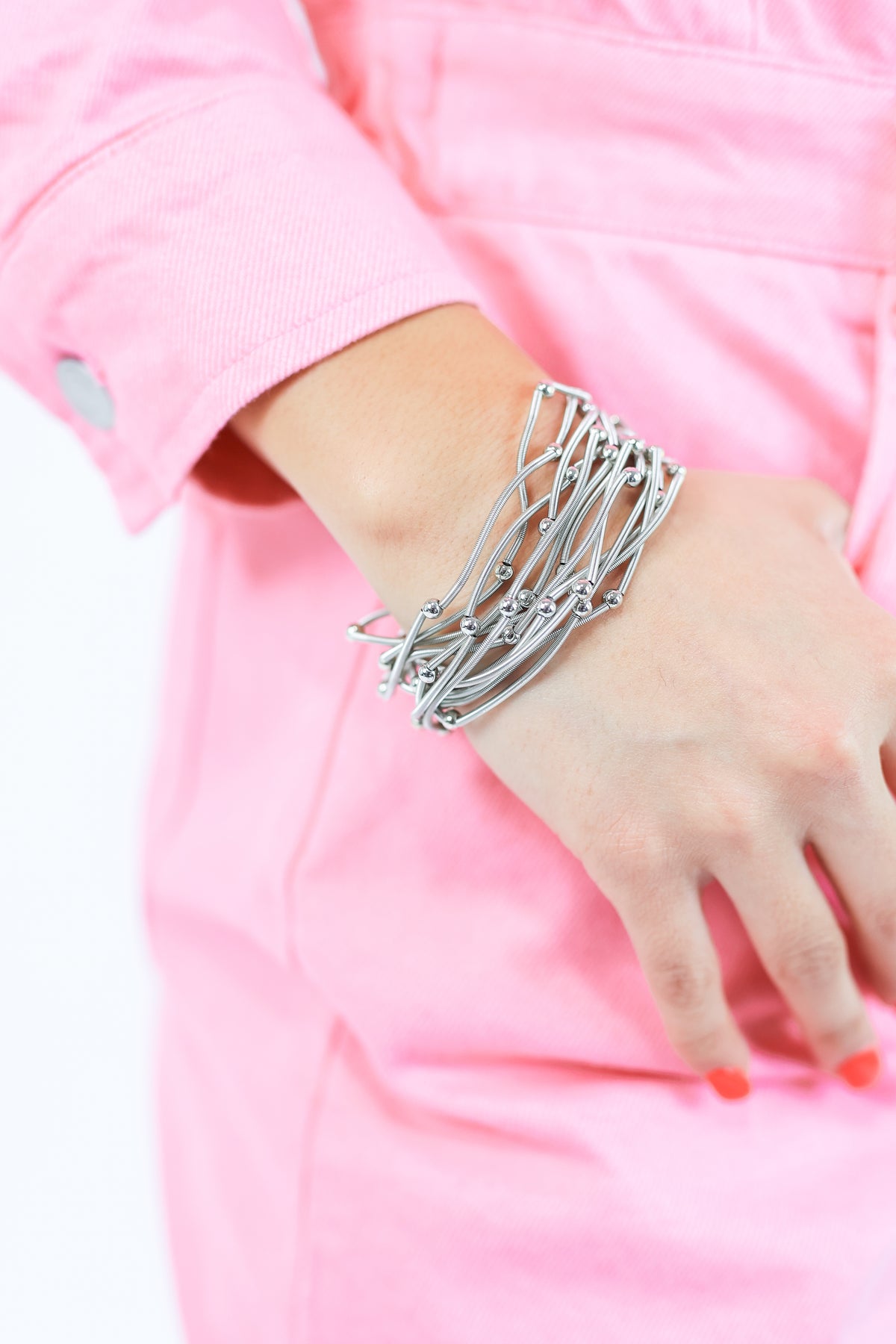 Grab Your Guitar Bracelet Stack In Silver-Bracelet-Southern House-Southern House