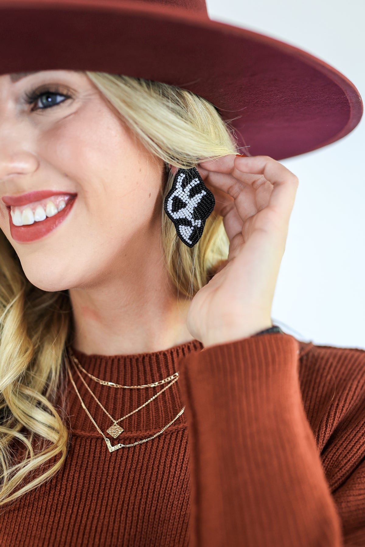 Blessed Earrings In Black-Earrings-Southern House-Southern House