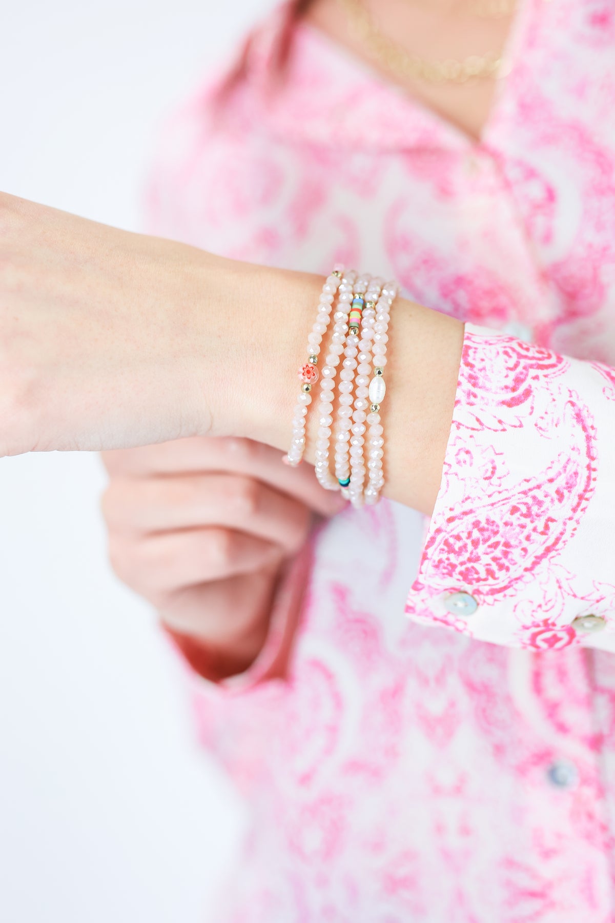 Chasing Love Bracelet Stack In Blush-Bracelet-Southern House-Southern House