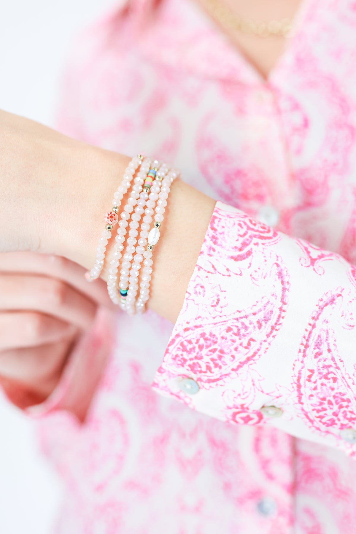 Chasing Love Bracelet Stack In Blush-Bracelet-Southern House-Southern House