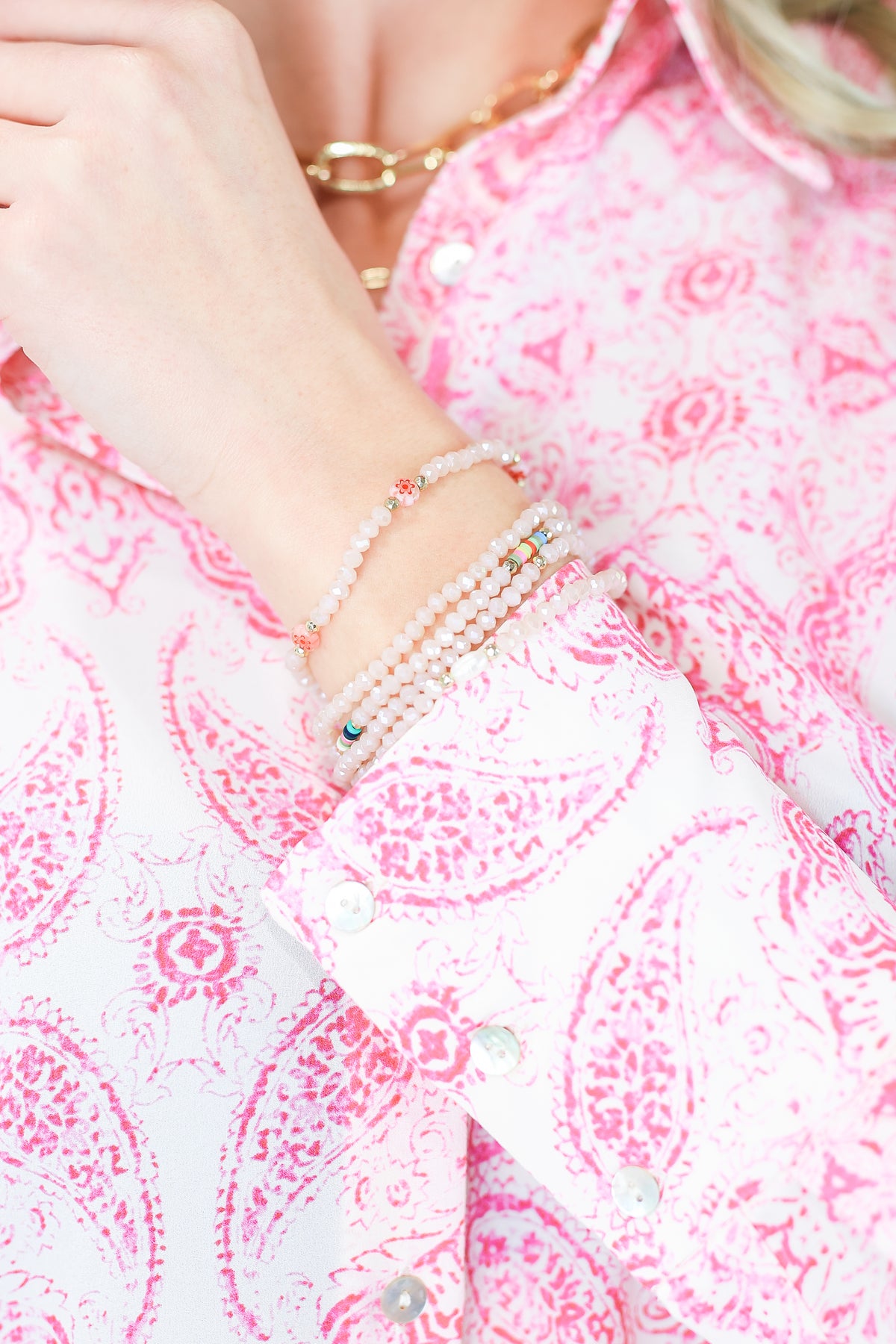 Chasing Love Bracelet Stack In Blush-Bracelet-Southern House-Southern House