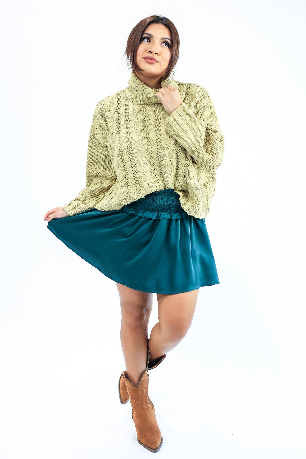 Flirty & Fabulous Skort In Emerald-Skirt-She + Sky-Southern House