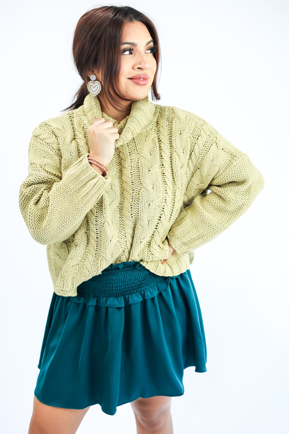 Flirty & Fabulous Skort In Emerald-Skirt-She + Sky-Southern House