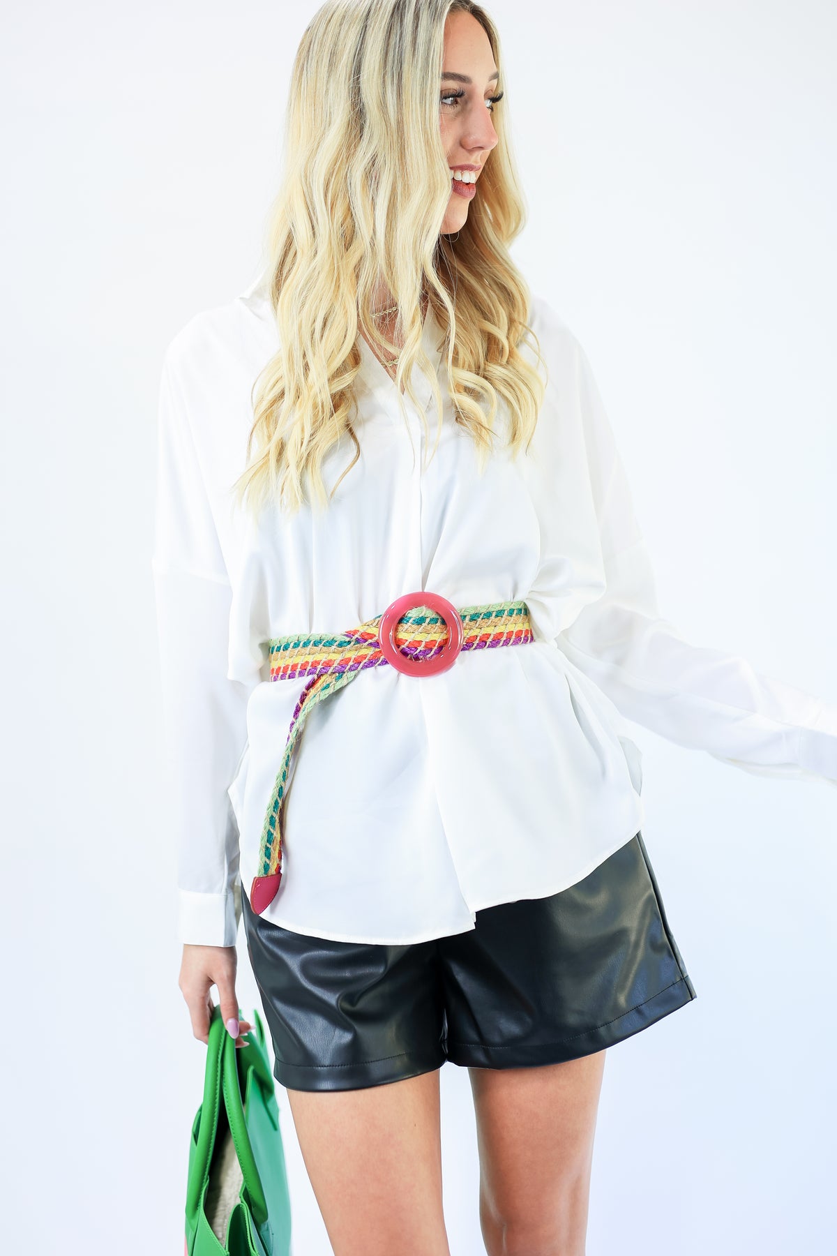 Seasons Are Changing Satin Blouse In White-Shirts/Top-eesome-Southern House