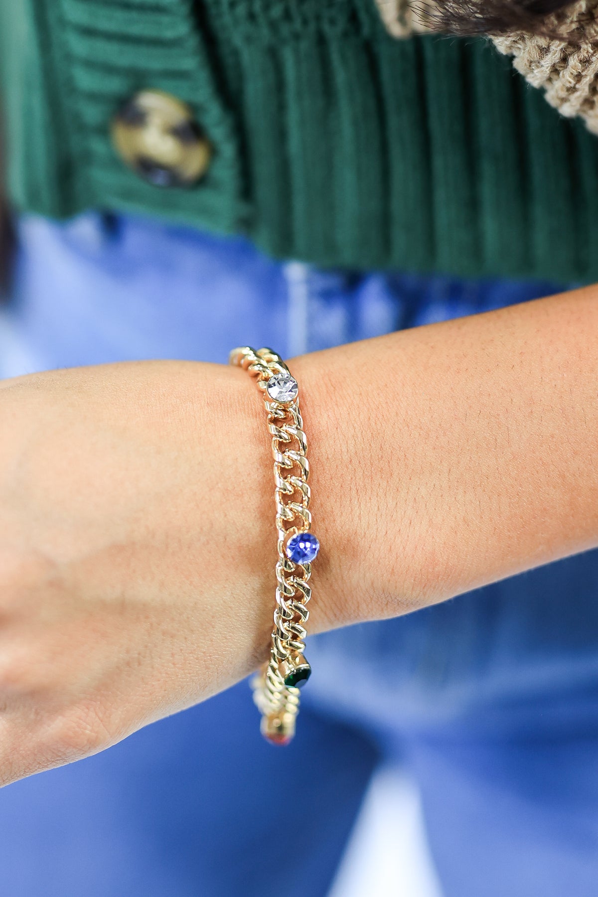 Subtle Details Chain Link Bracelet in Multi-Bracelet-Joia-Southern House