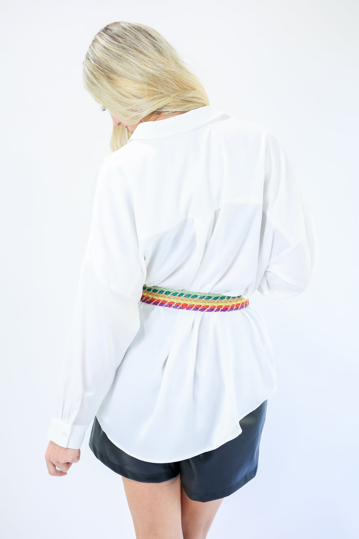 Seasons Are Changing Satin Blouse In White-Shirts/Top-eesome-Southern House