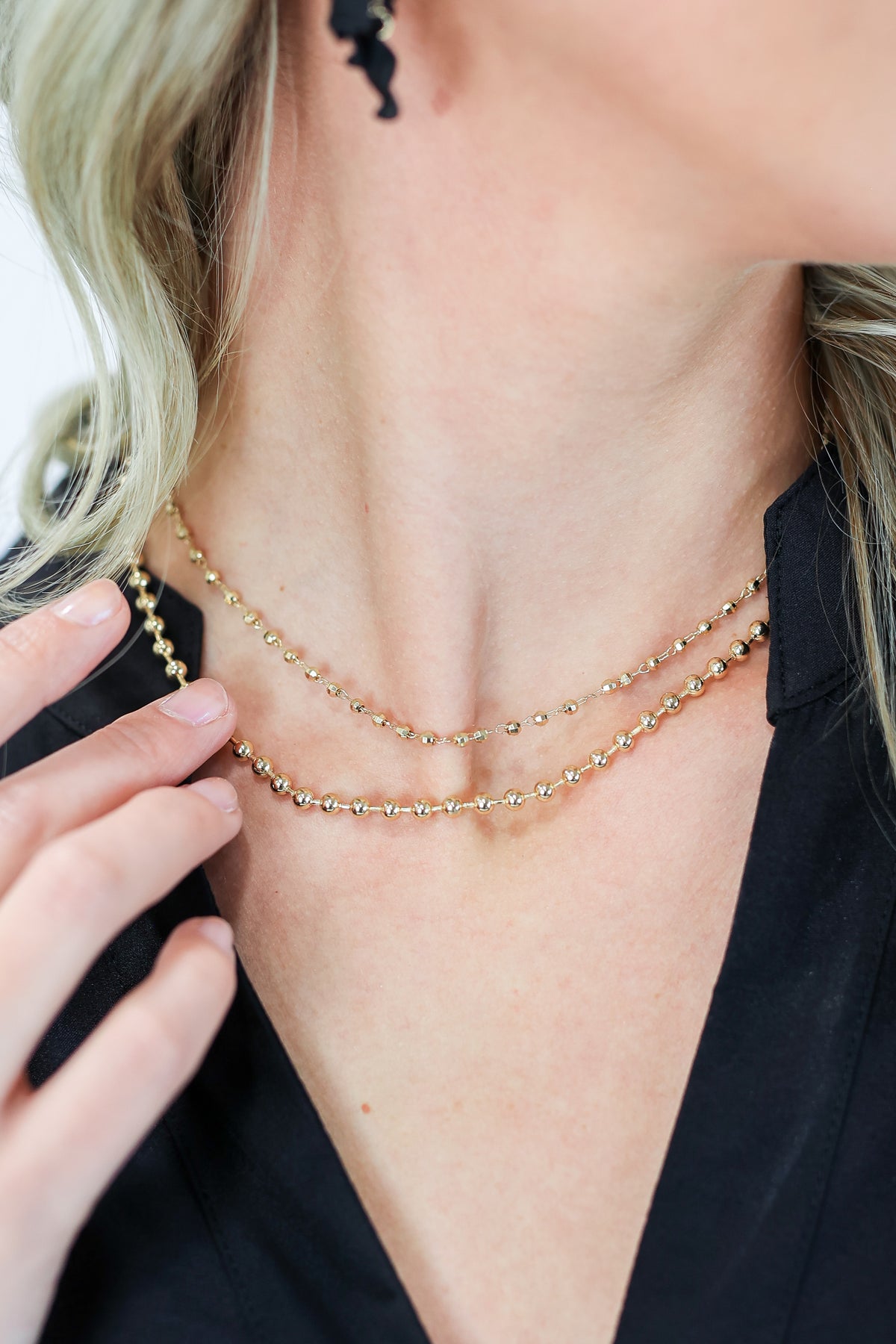Flirting Details Layered Necklace In Gold-Necklace-Joia-Southern House