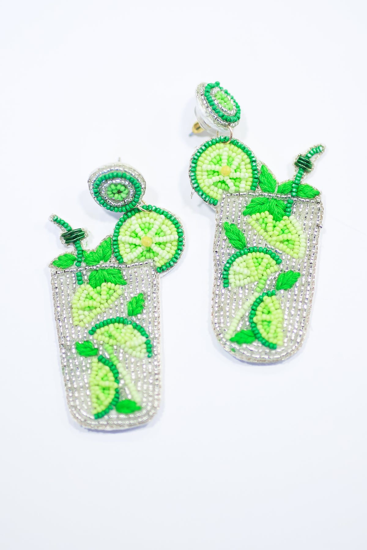 Grab A Mojito Earrings In Lime-Earrings-Sam Mi Jewelry-Southern House