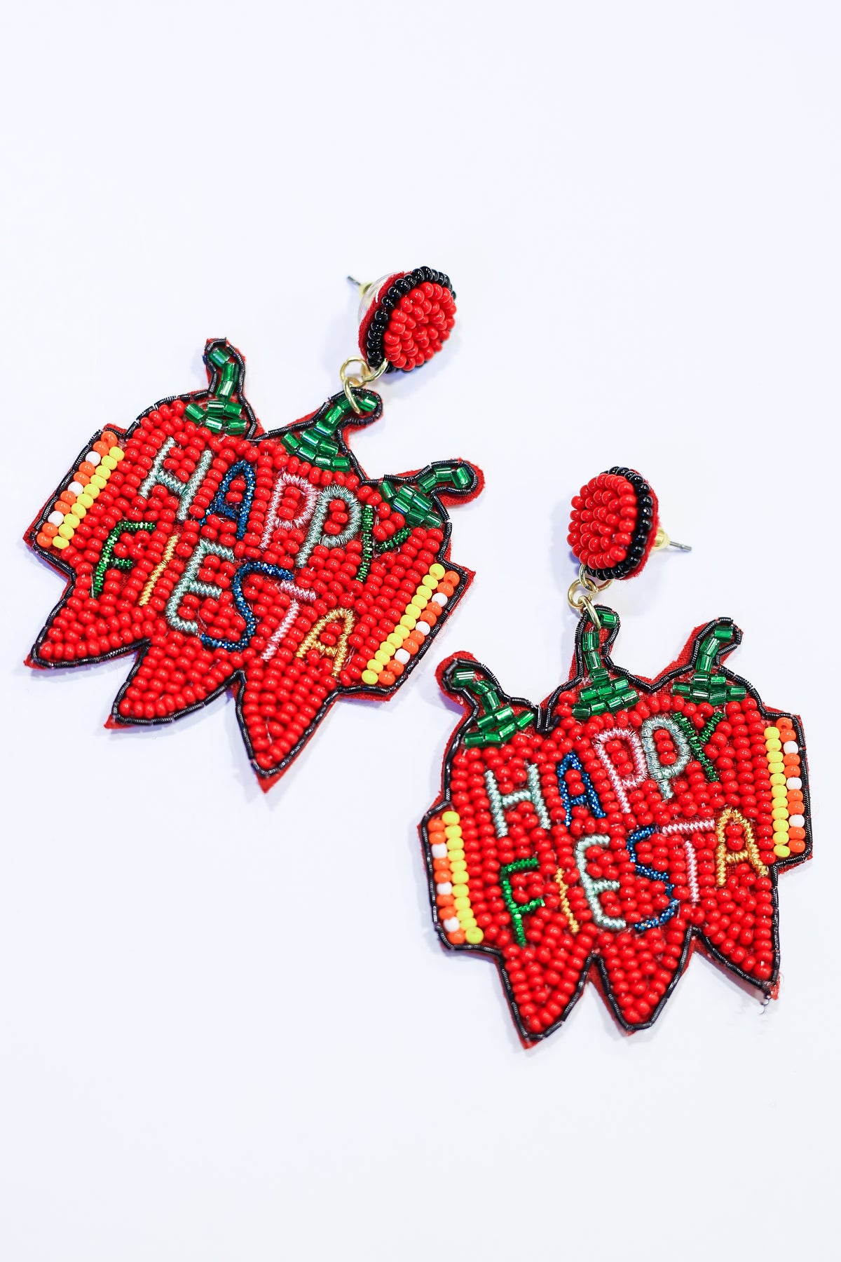 Happy Fiesta Earrings In Red-Earrings-Sam Mi Jewelry-Southern House