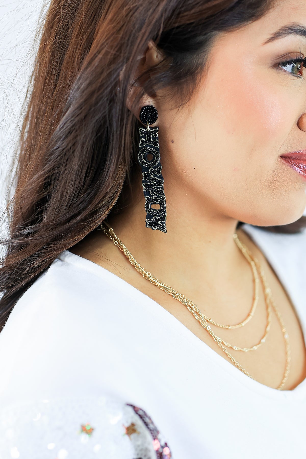 Howdy Earrings In Black-Earrings-Southern House-Southern House