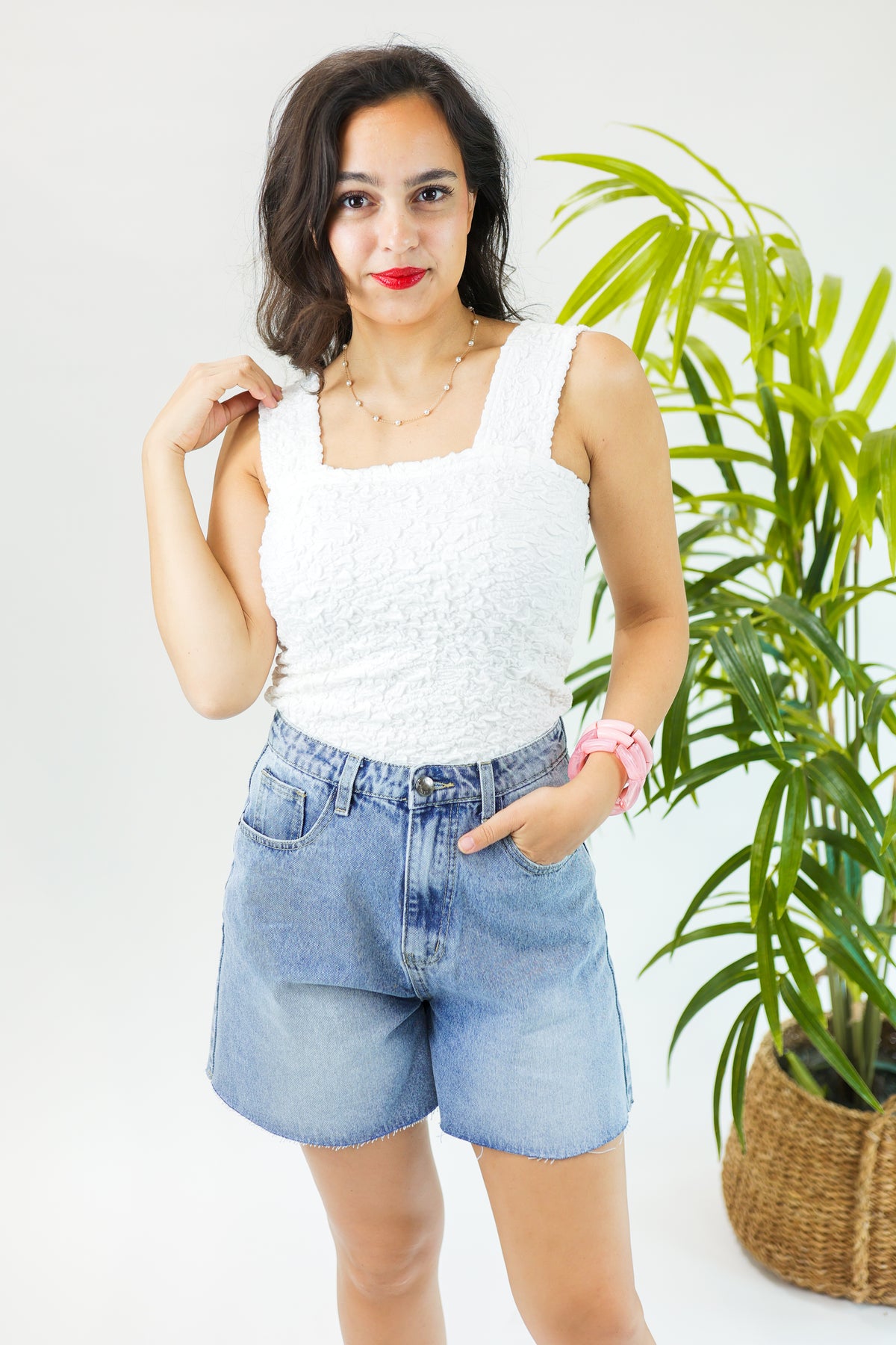 The Anna Boyfriend Denim Shorts-Shorts-Listicle-Southern House