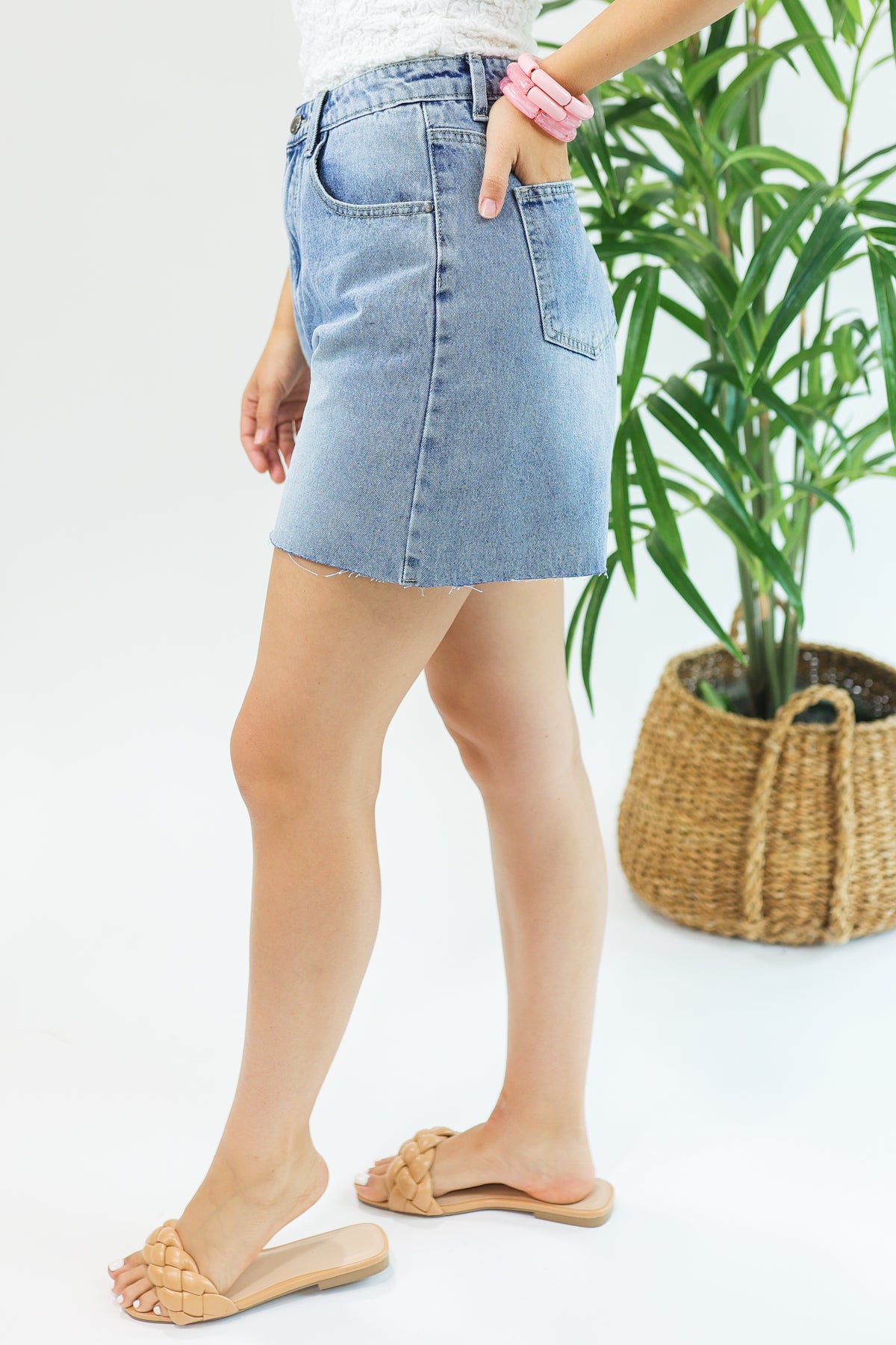 The Anna Boyfriend Denim Shorts-Shorts-Listicle-Southern House