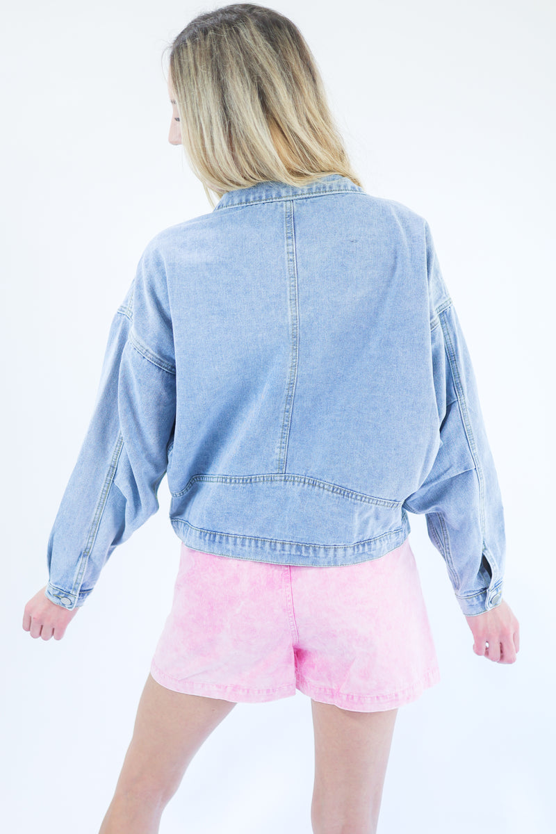 Ready Or Not Denim Shorts In Pink