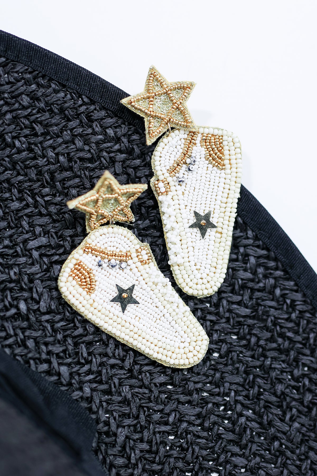 Sporty Spice Star Sneaker Earrings In Gold-Earrings-Sam Mi Jewelry-Southern House