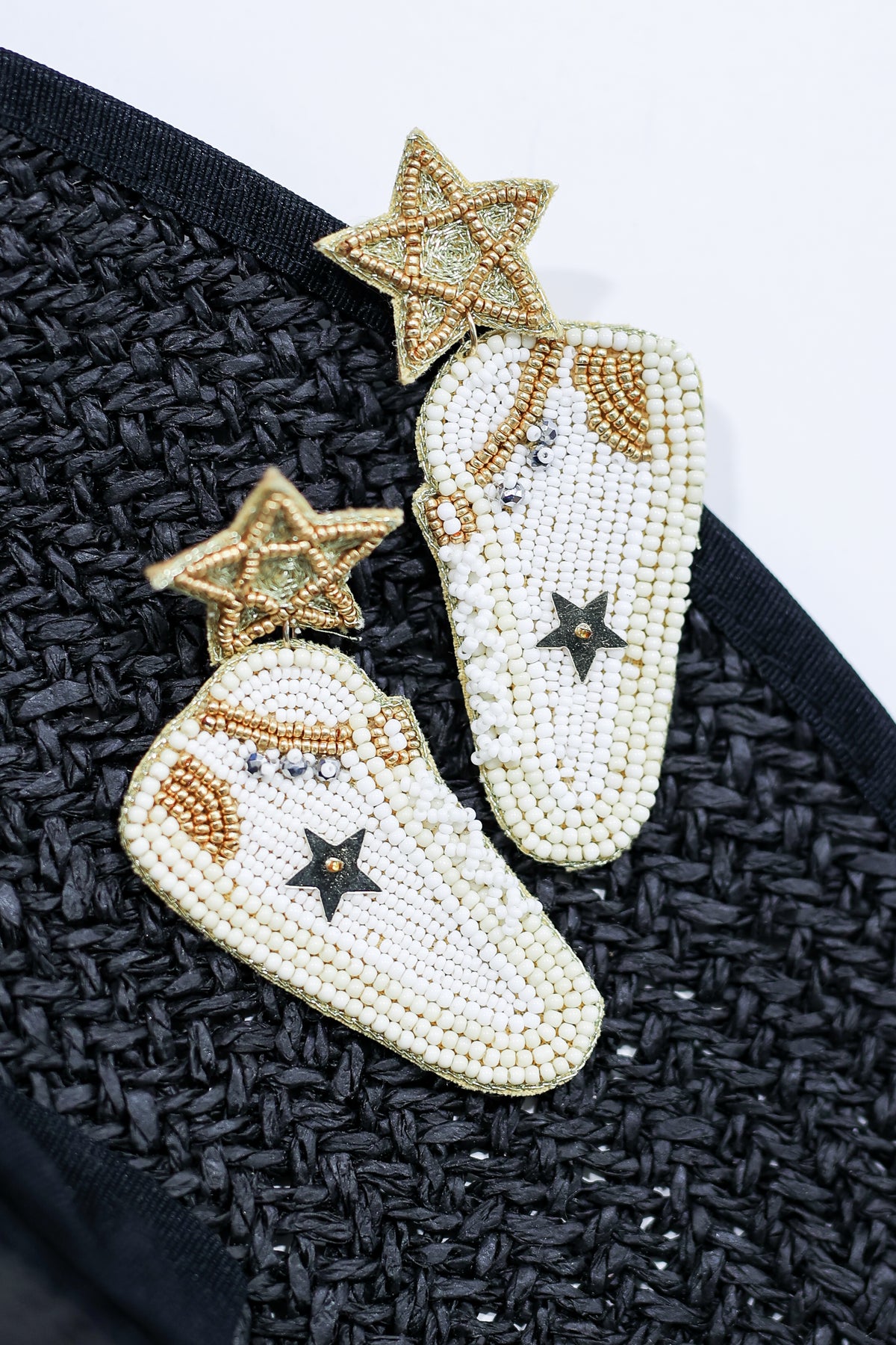 Sporty Spice Star Sneaker Earrings In Gold-Earrings-Sam Mi Jewelry-Southern House