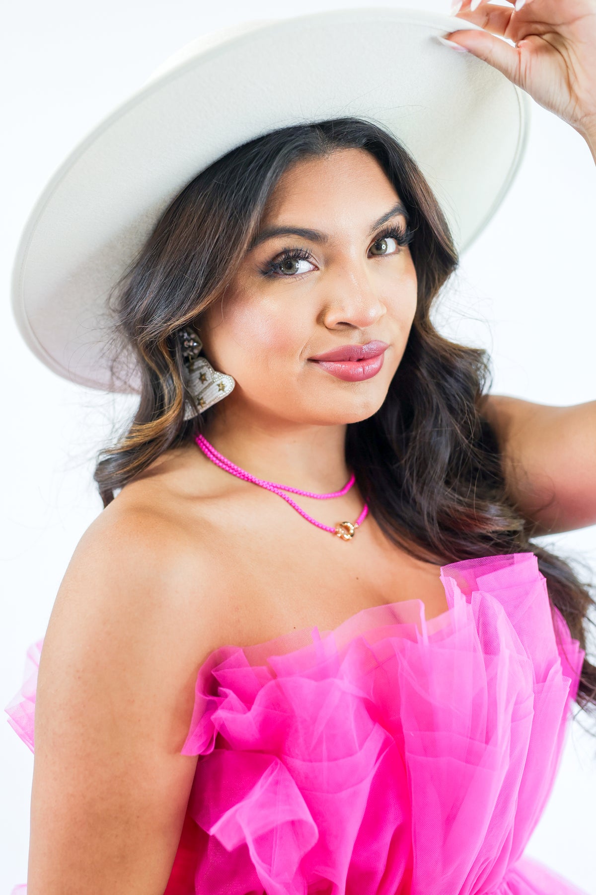 Top It Off Earrings In White-Earrings-Joia-Southern House