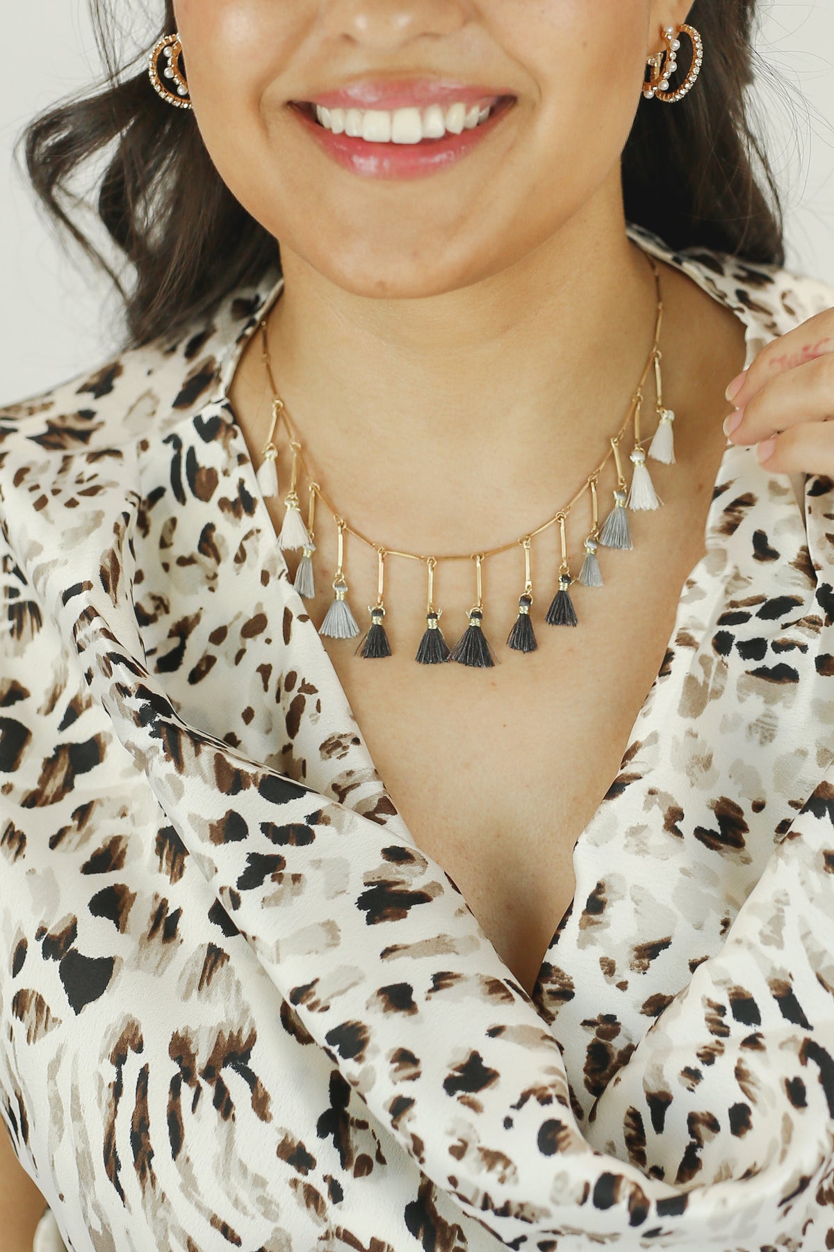 Only The Best Necklace In Gray-Necklace-Kenze Panne-Southern House