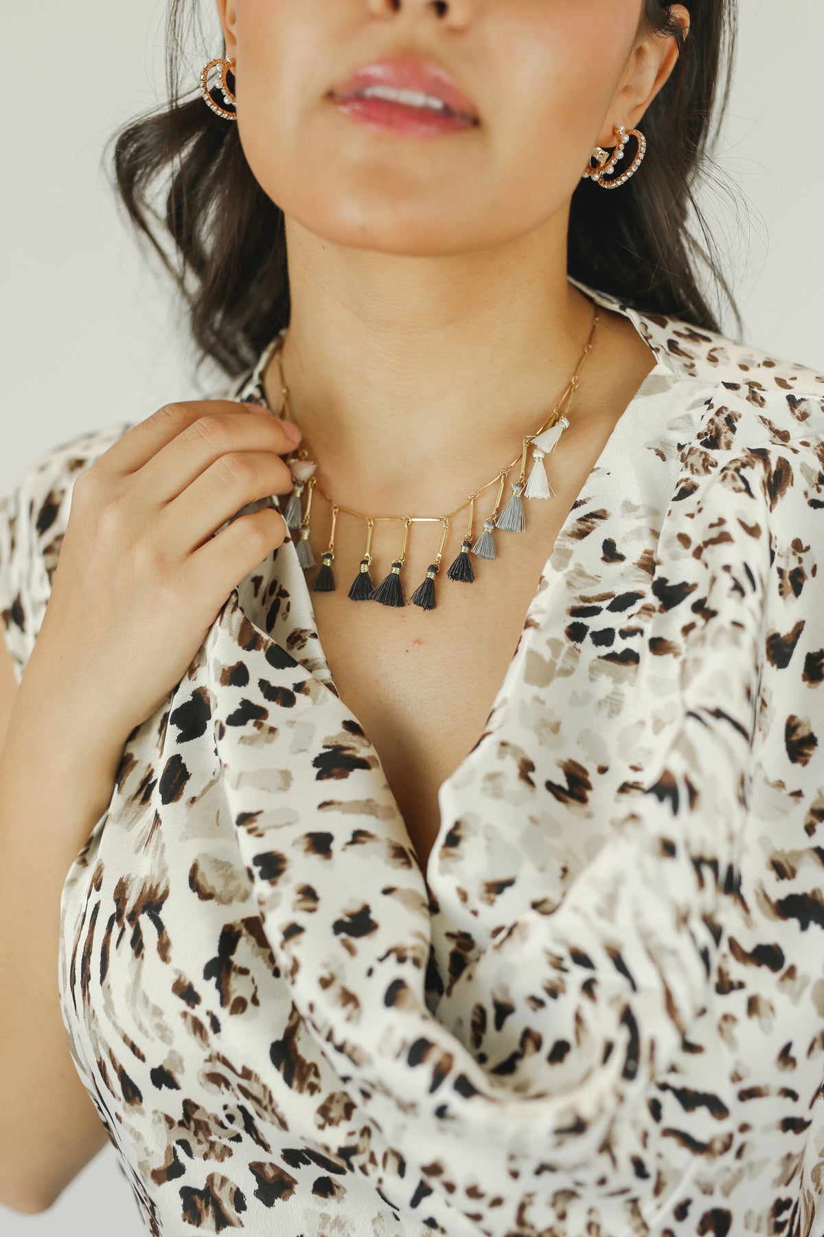 Only The Best Necklace In Gray-Necklace-Kenze Panne-Southern House