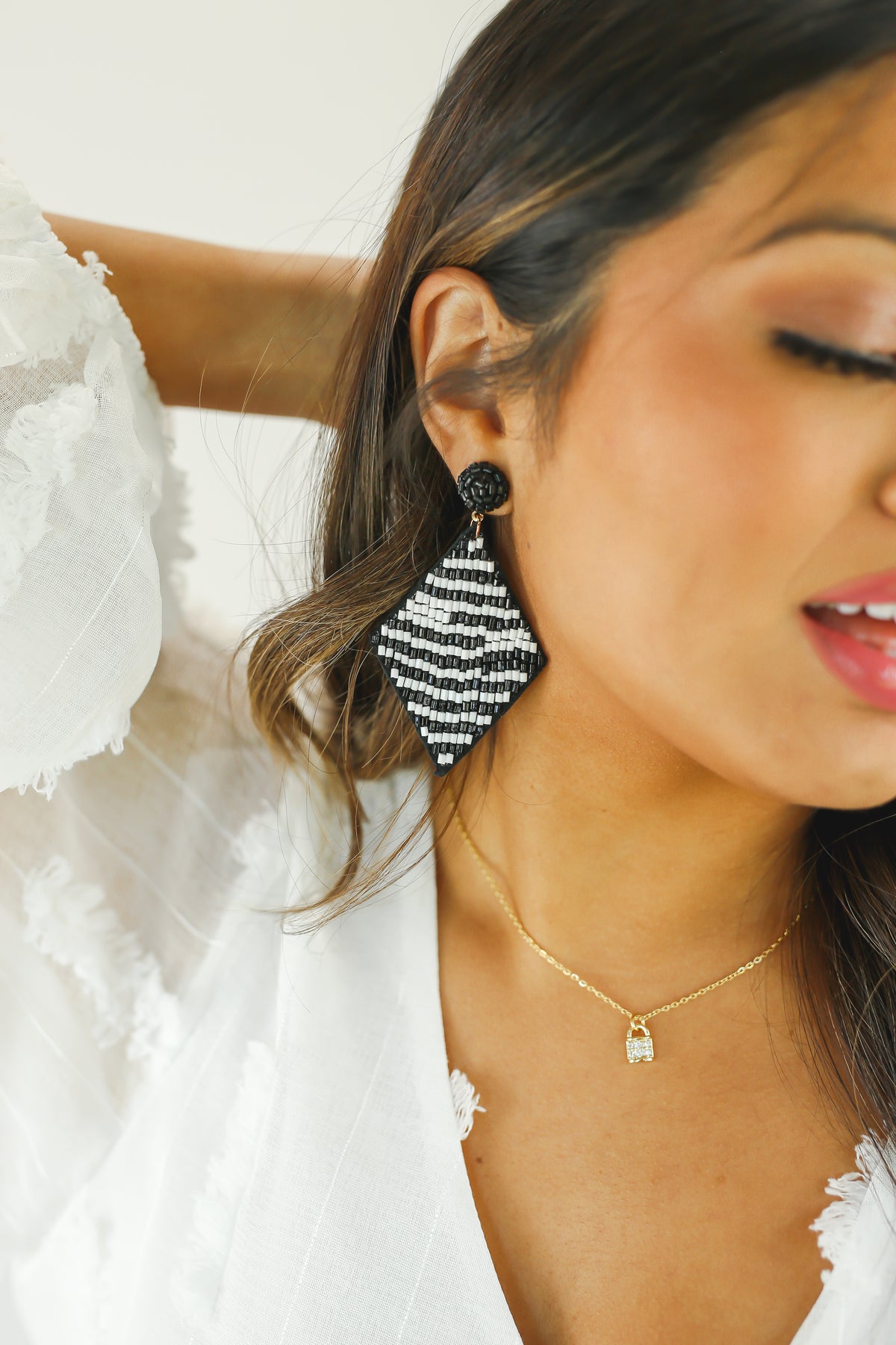 Meet Me On Broad Earrings In Black-Earrings-Golden Stella-Southern House