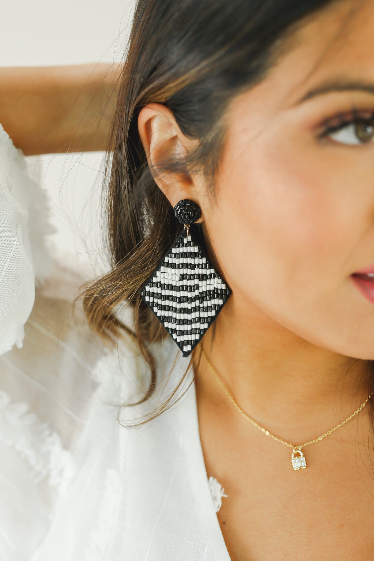 Meet Me On Broad Earrings In Black-Earrings-Golden Stella-Southern House