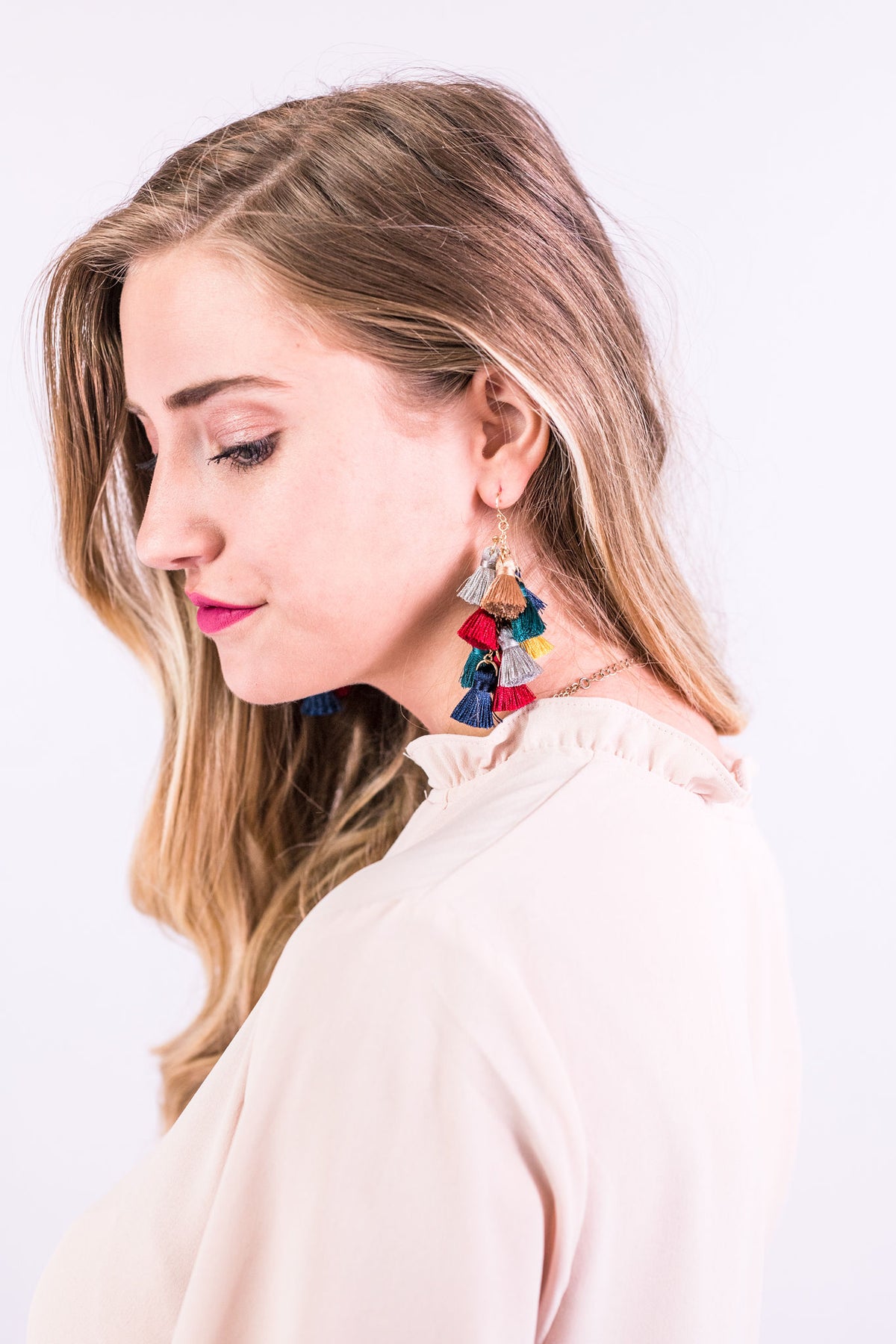 Bold Move Tassel Earrings In Multi-Earrings-Golden Stella-Southern House